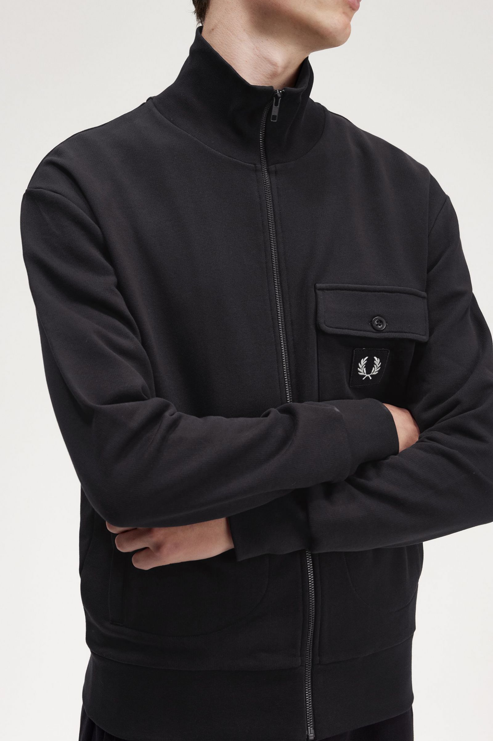 Funnel Neck Track Jacket Black 7039118