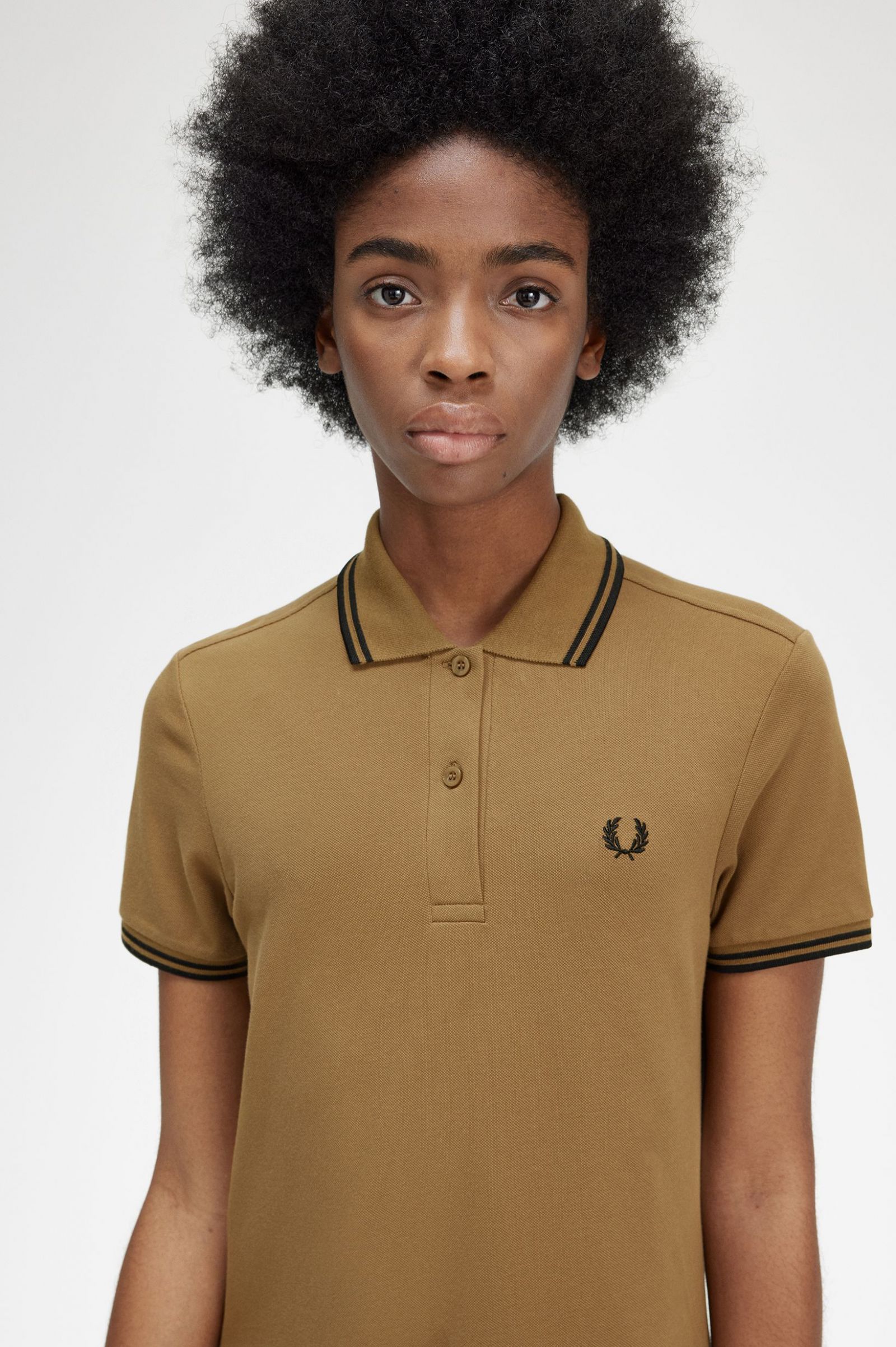 Twin Tipped Fred Perry Shirt Dress Shaded Stone 7039285