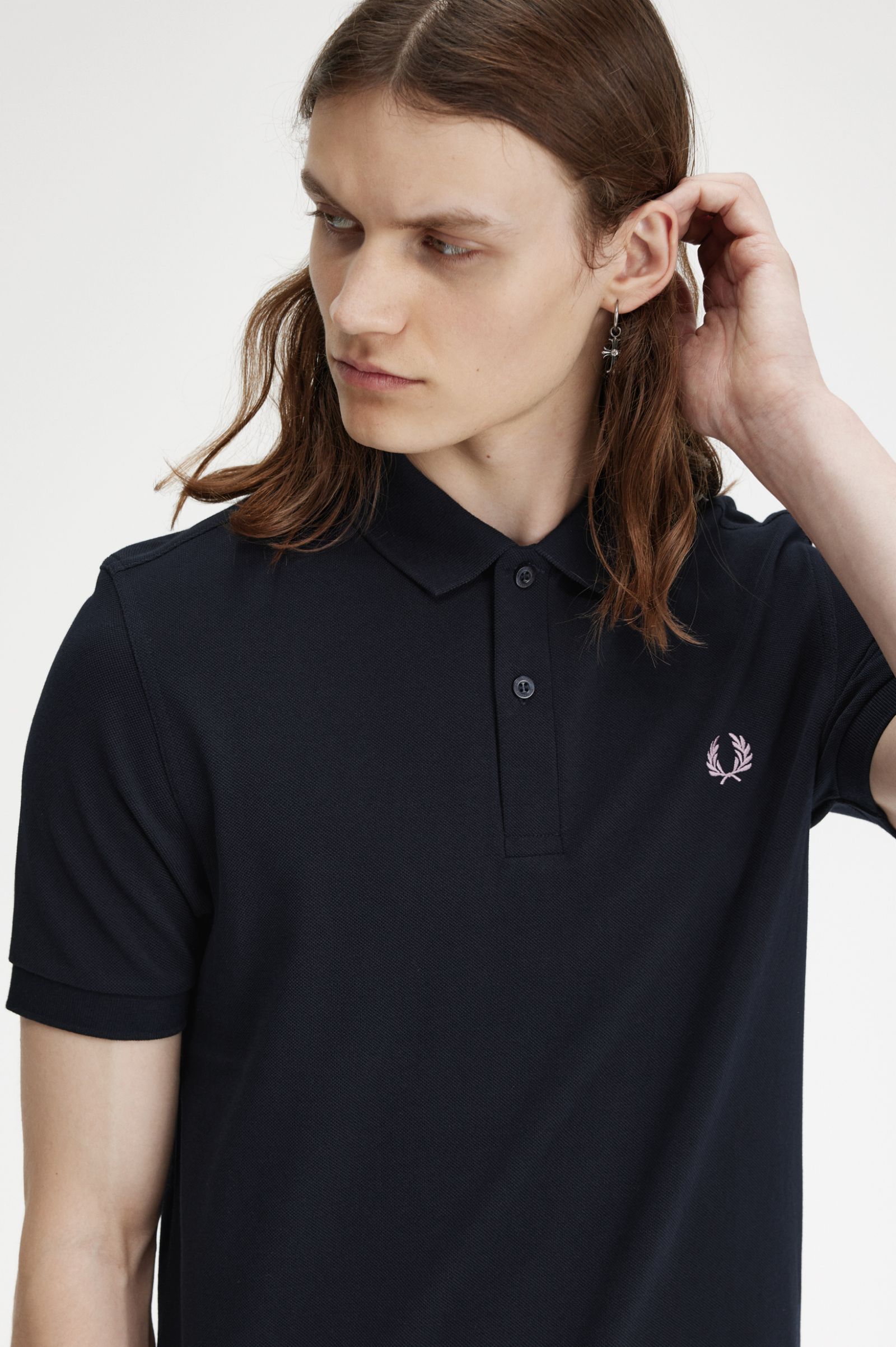 The Fred Perry ShirtM6000 Navy / Dark Pink 7039048