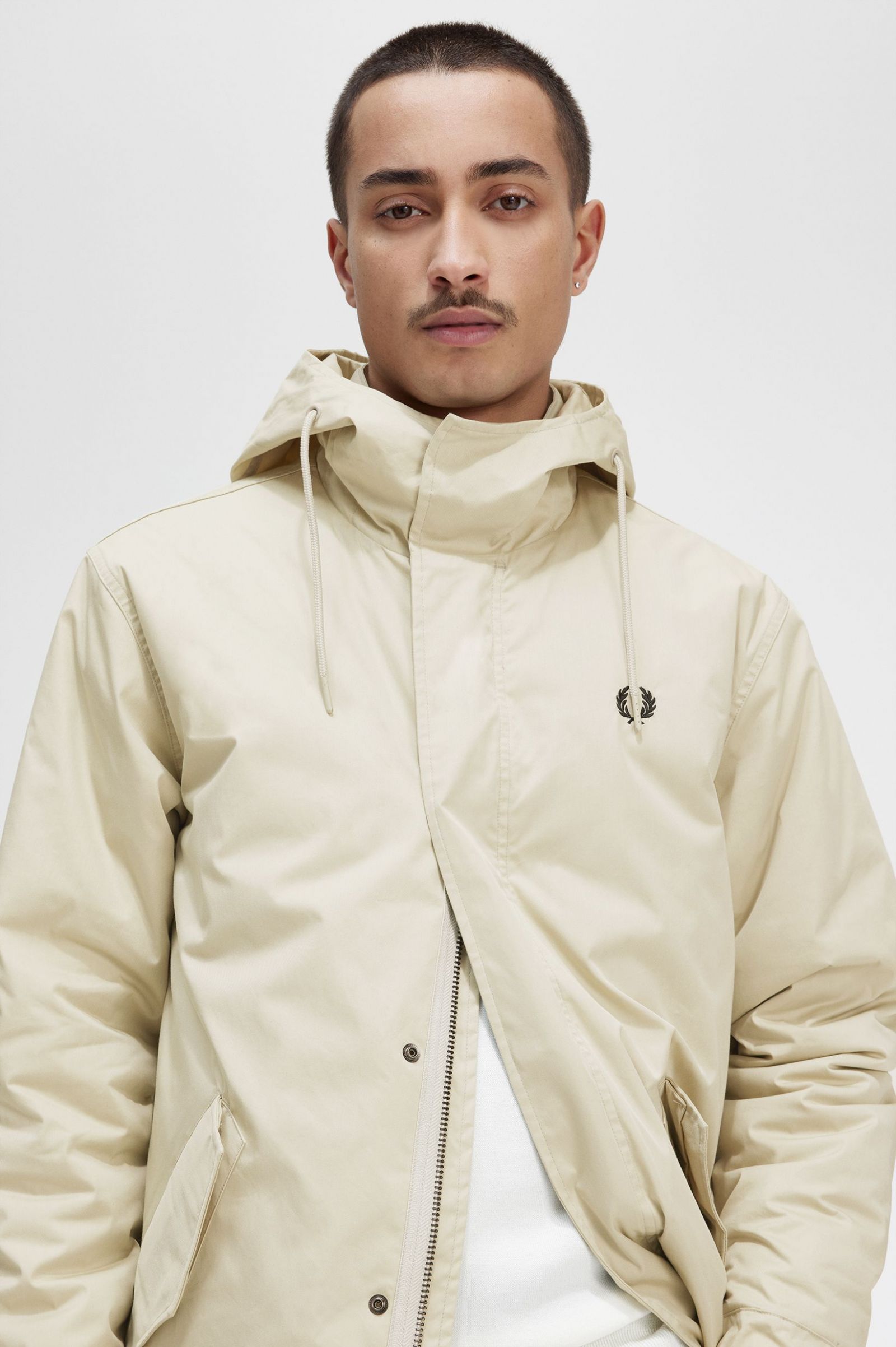 Short Padded Parka Light Oyster 7038275
