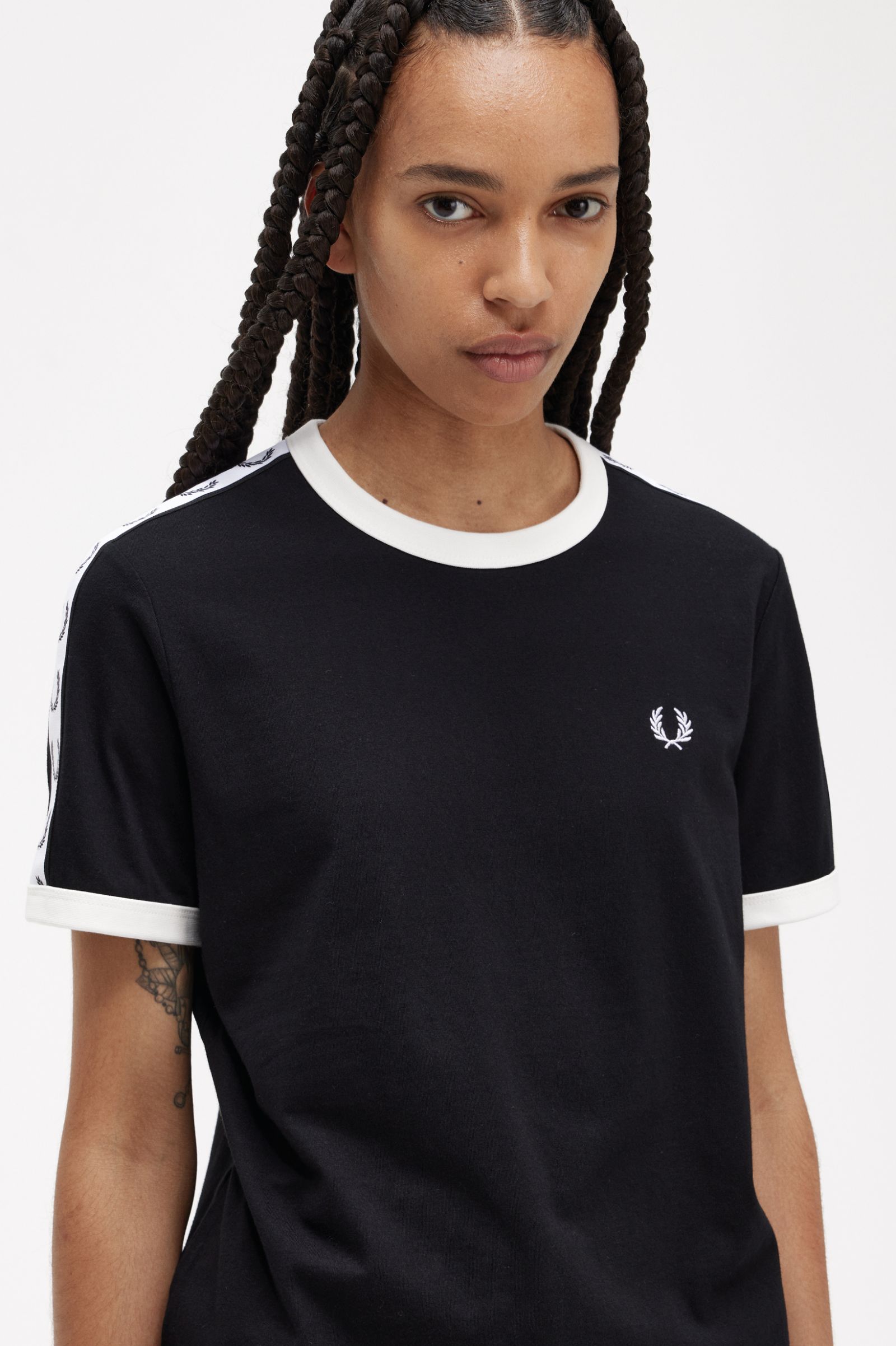Taped Ringer T-Shirt Black 7039432