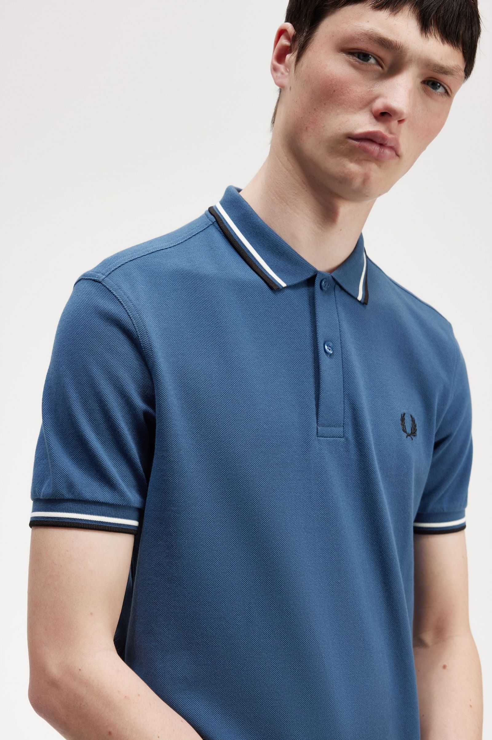The Fred Perry ShirtM3600 Midnight Blue / Snow White / Black 7039025