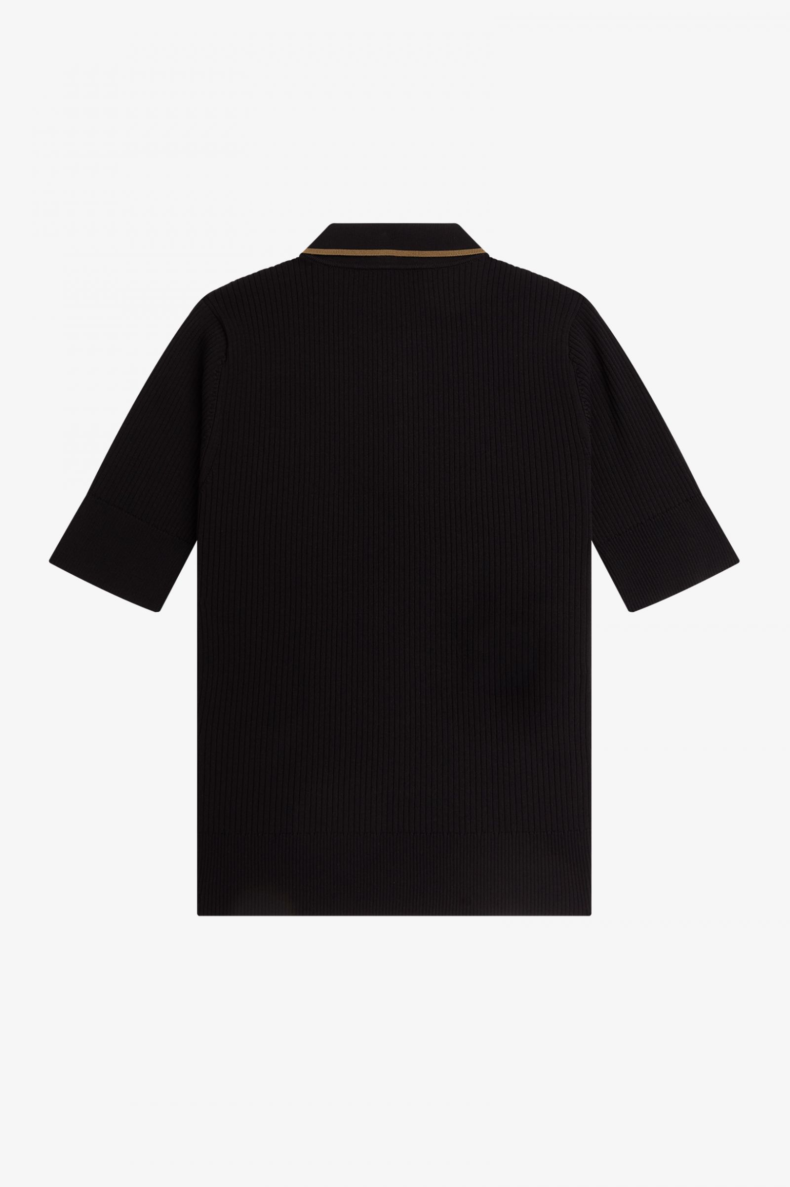 Ribbed Knitted Shirt Black 7039328
