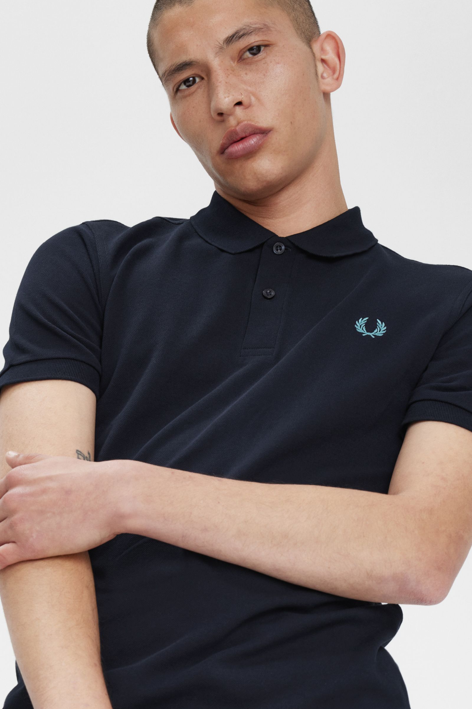 The Fred Perry ShirtM6000 Navy / Deep Mint 7038544