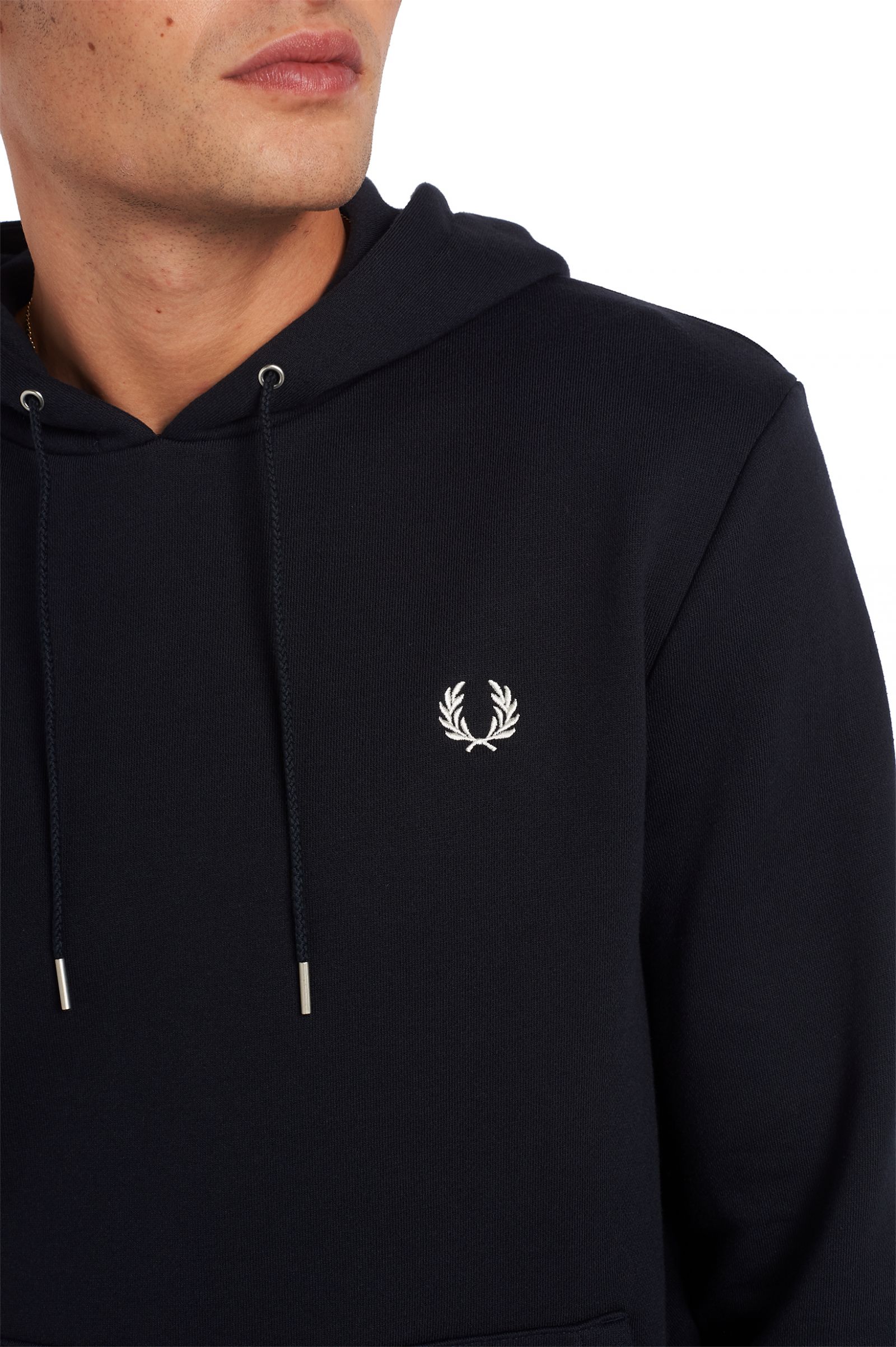 Tipped Hooded Sweatshirt Navy 7038880