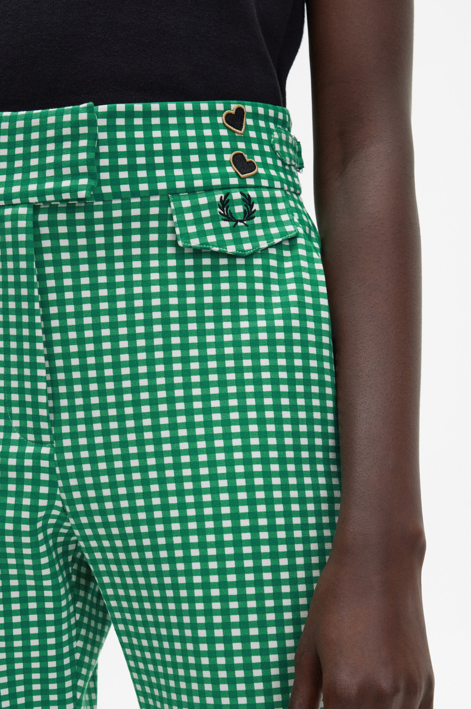 Amy Winehouse FoundationGingham Trousers Milky Pink 7037952