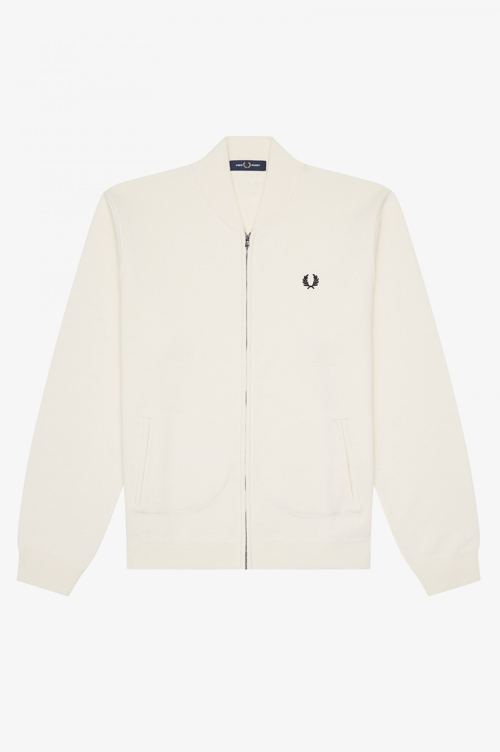 ReissuesKnitted Zip Through Tennis Bomber Black 7037830