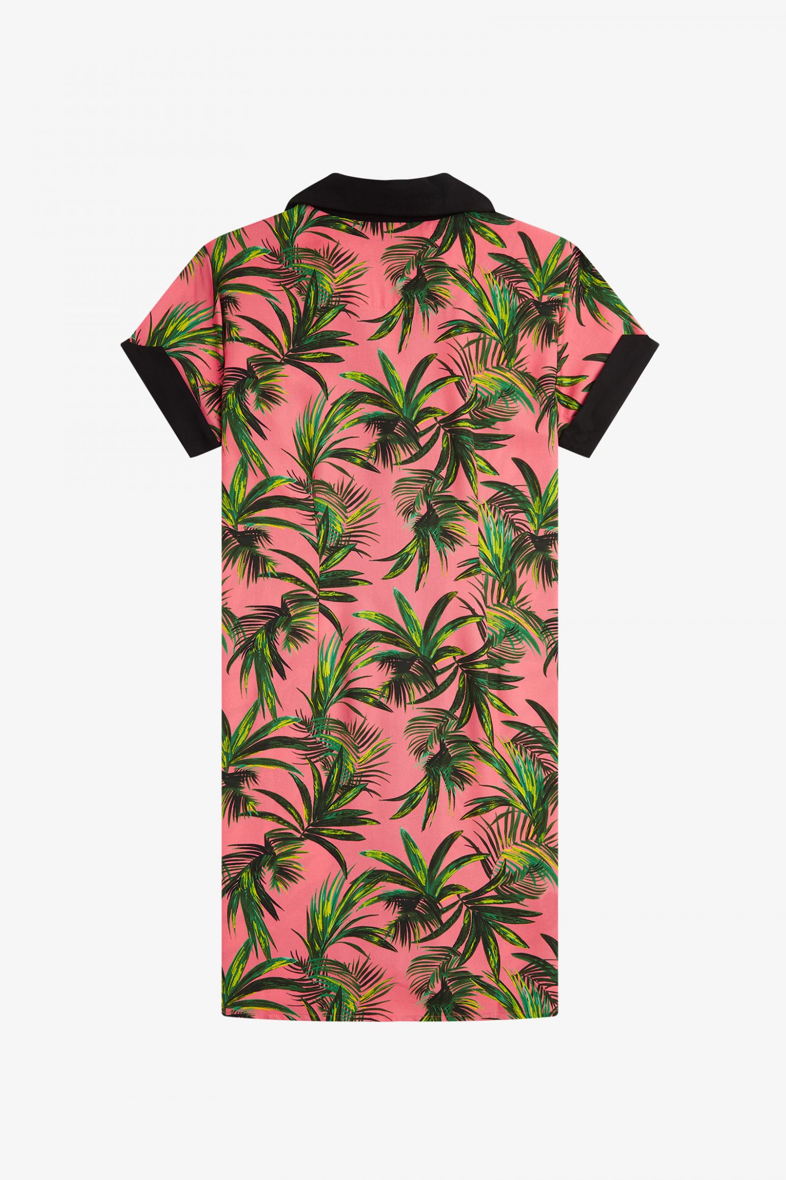 Amy Winehouse FoundationPalm Print Shirt Dress Coral Heat 7039301
