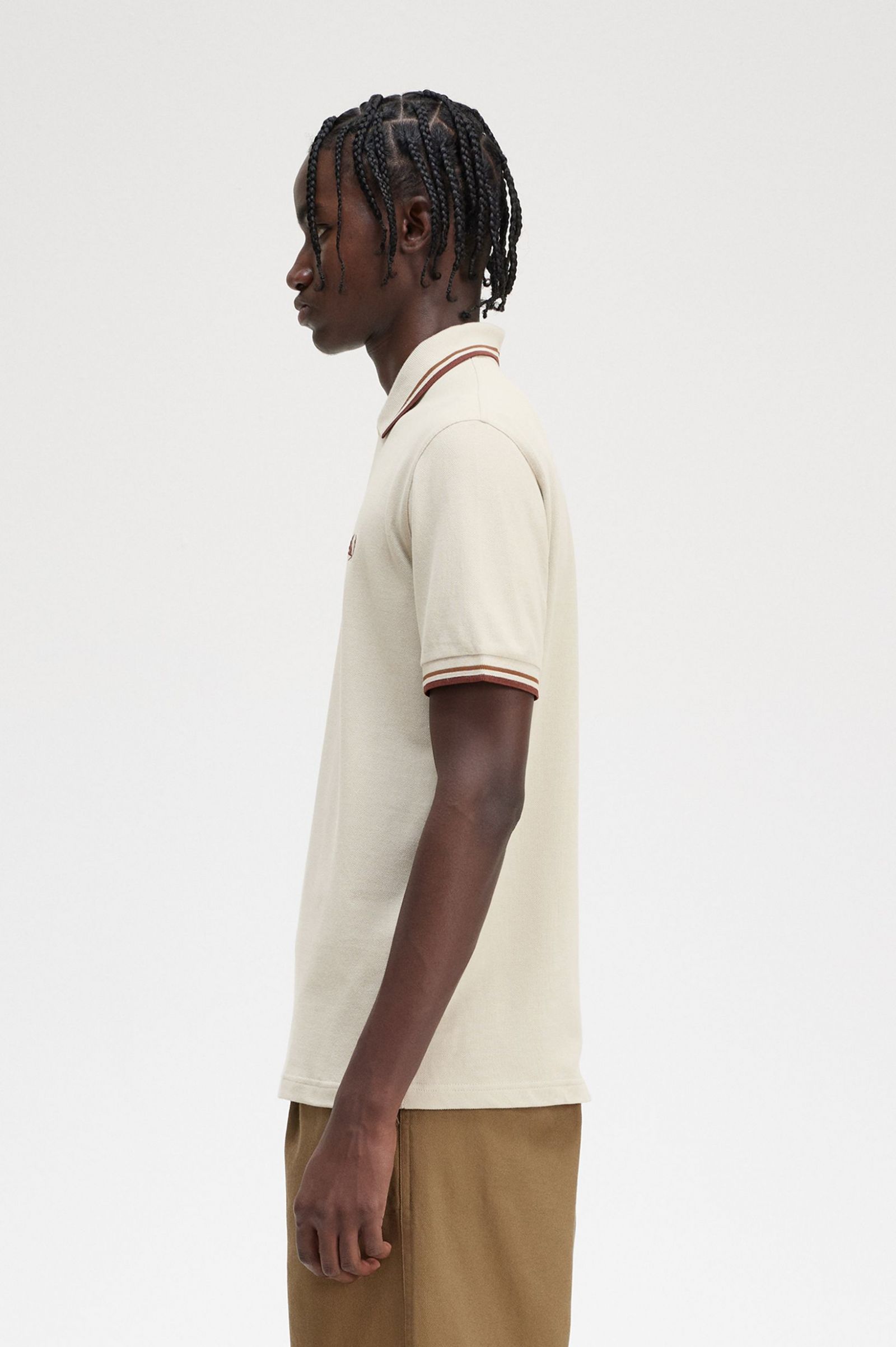 The Fred Perry ShirtM12 Oatmeal / Dark Caramel / Whisky Brown 7039035