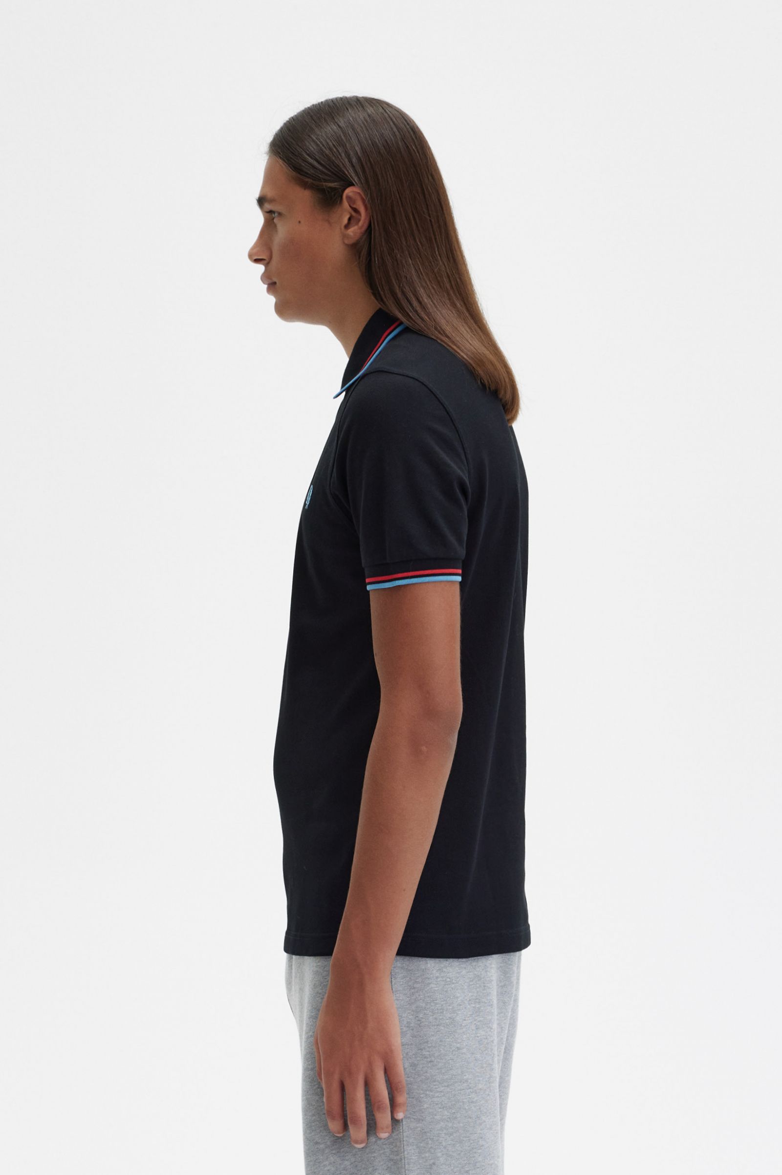 The Fred Perry ShirtM3600 Black / Washed Red / Soft Blue 7038615