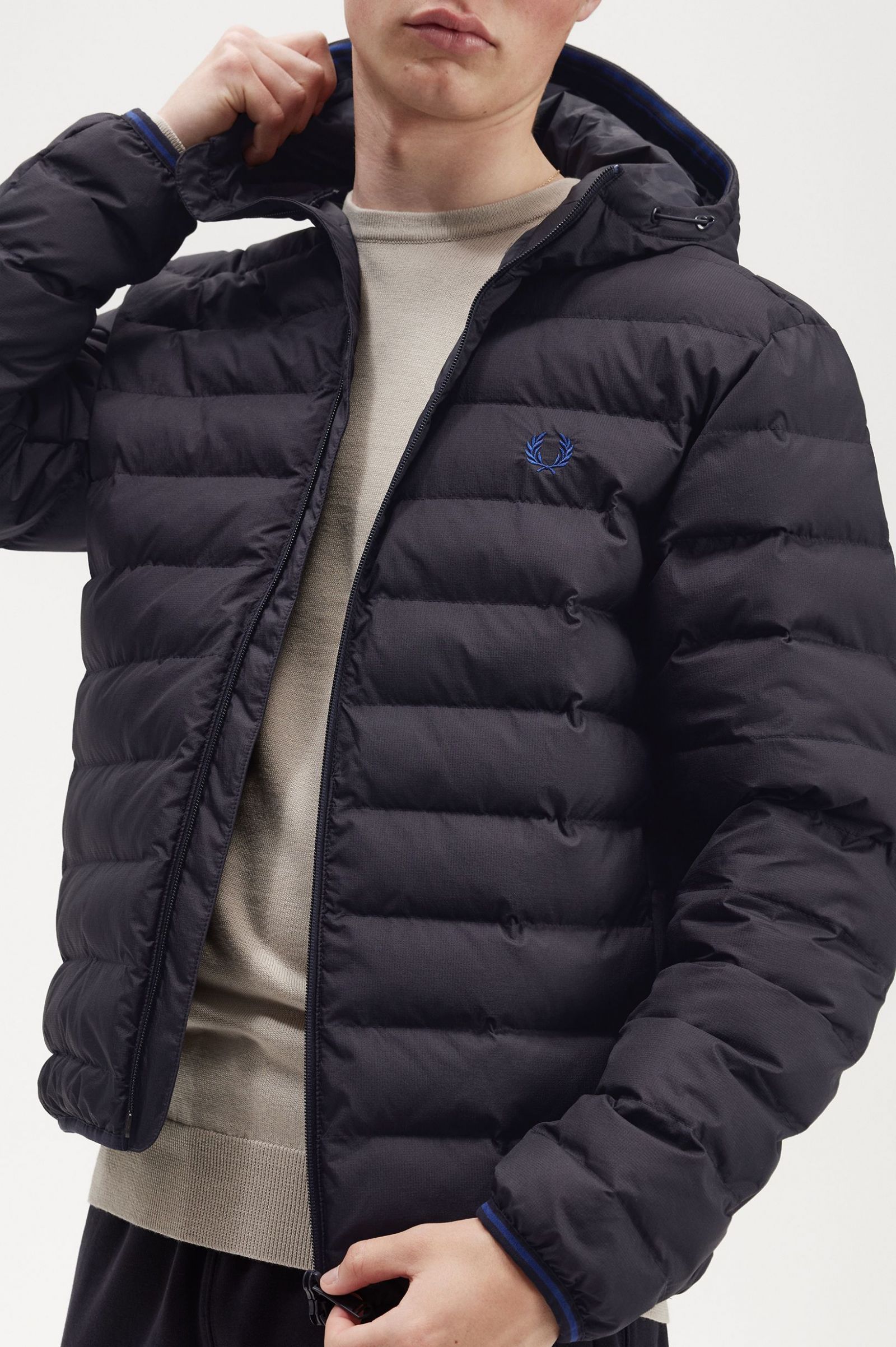 Hooded Insulated Jacket Navy 7038285