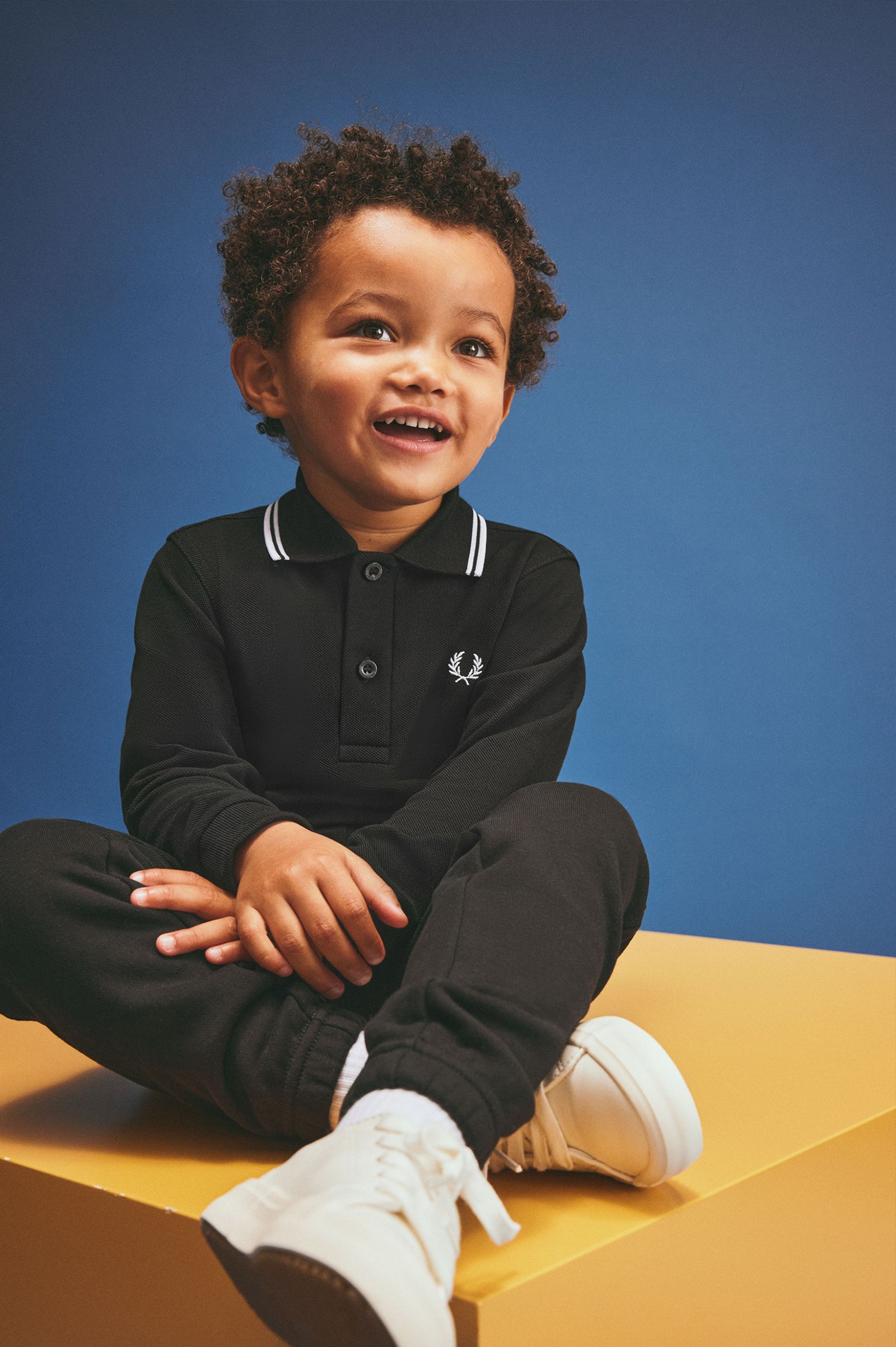 The Fred Perry ShirtKids Long Sleeve Twin Tipped Fred Perry Shirt Black / White / White 7038087