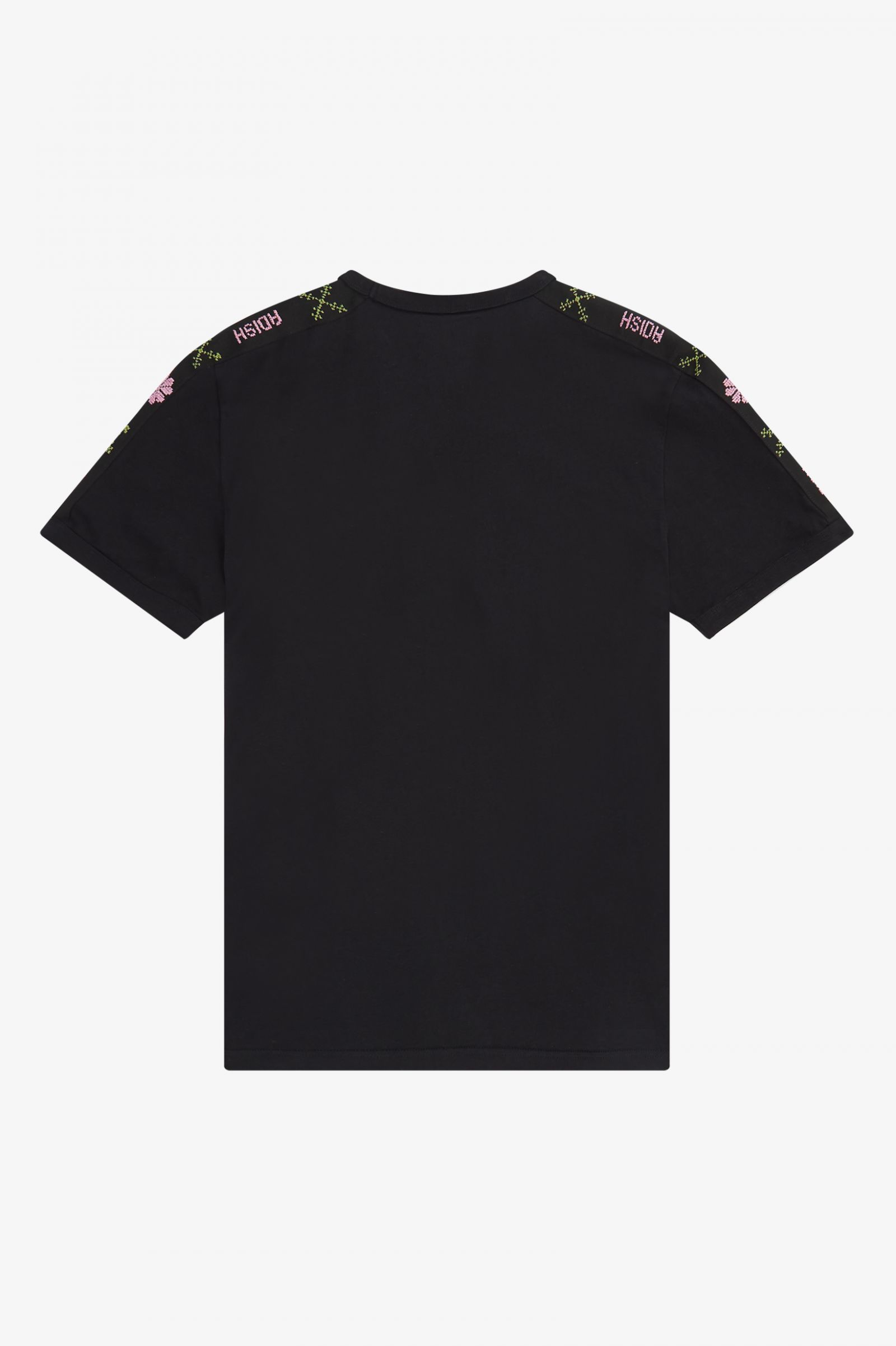 AdishEmbroidered Tape Ringer T-Shirt Black 7037877