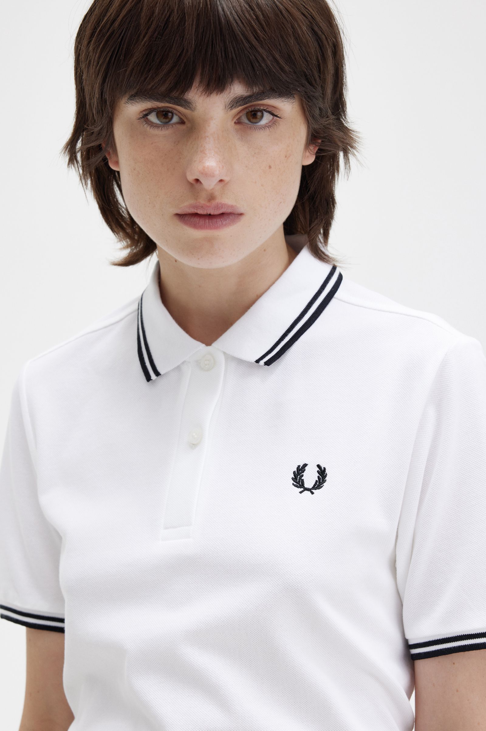 The Fred Perry ShirtG3600 White / Black / Black 7039458