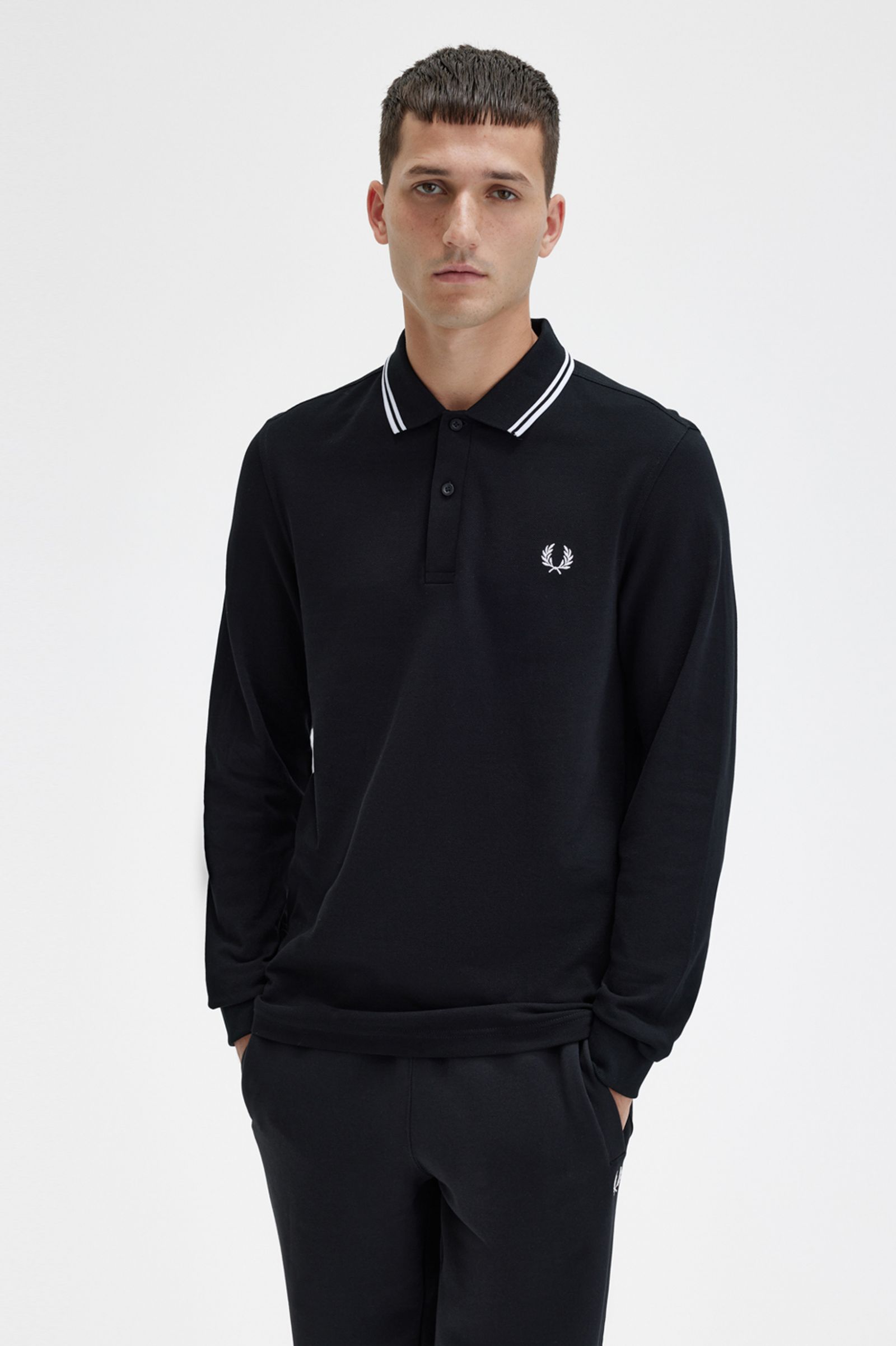 The Fred Perry ShirtM3636 Black / White / White 7038579