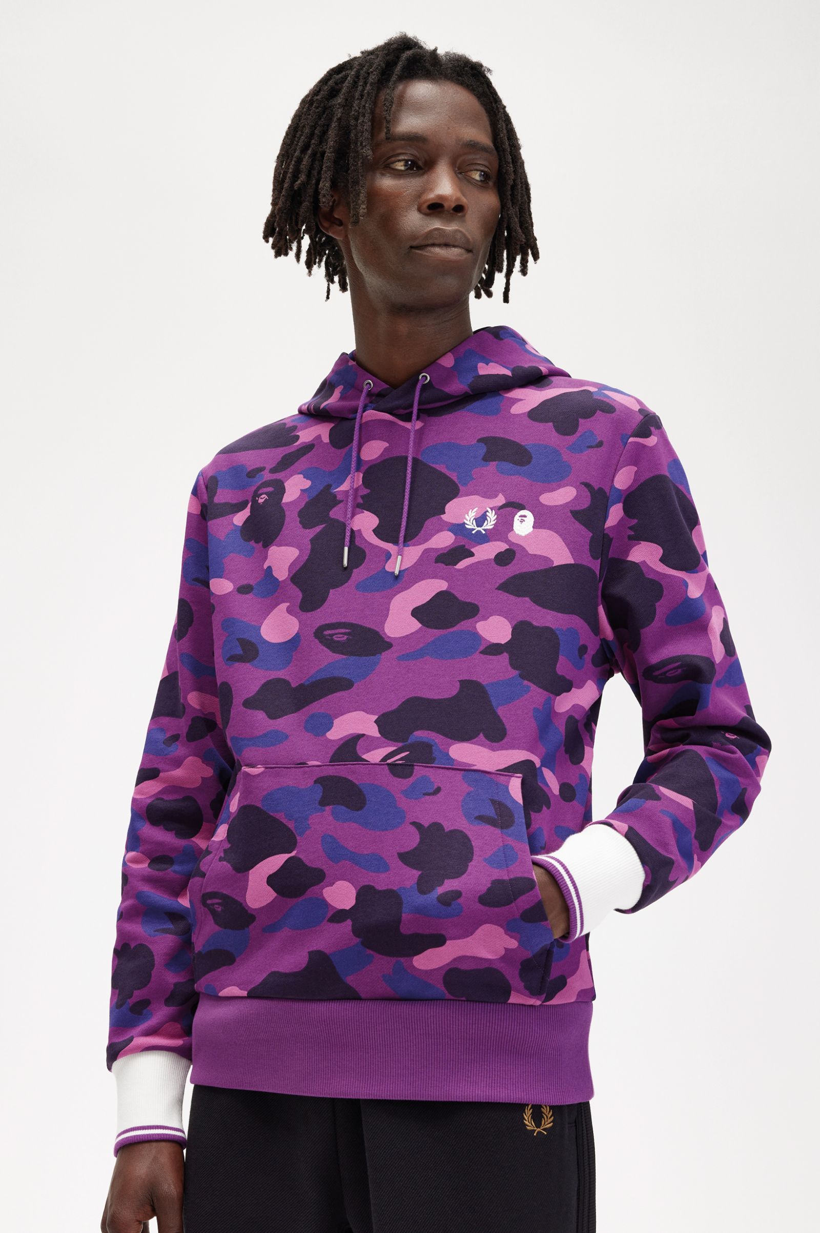 A Bathing Ape?Camouflage Hooded Sweatshirt Black 7038239