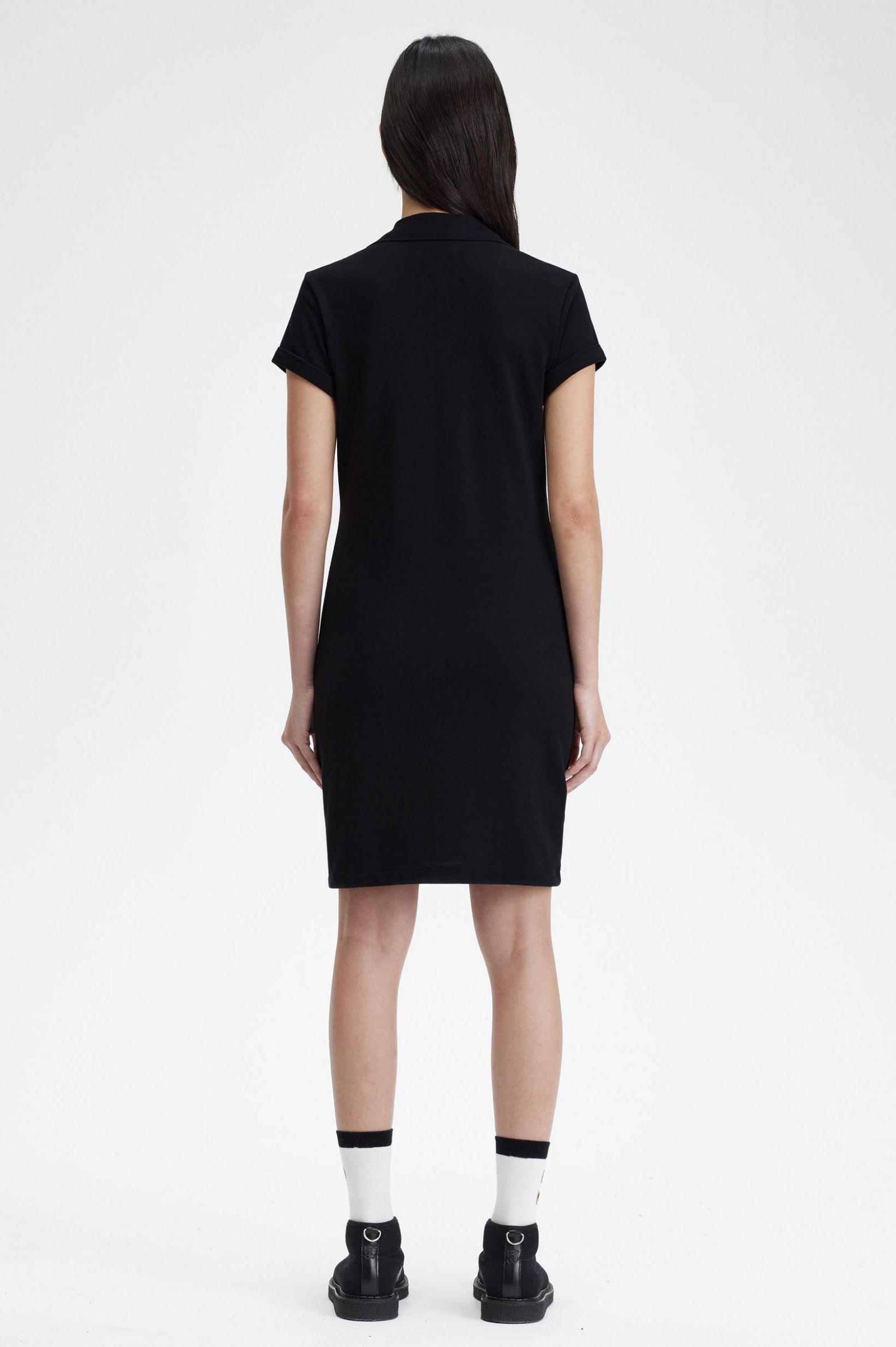 Amy Winehouse FoundationButton Through Pique Shirt Dress Black 7039225