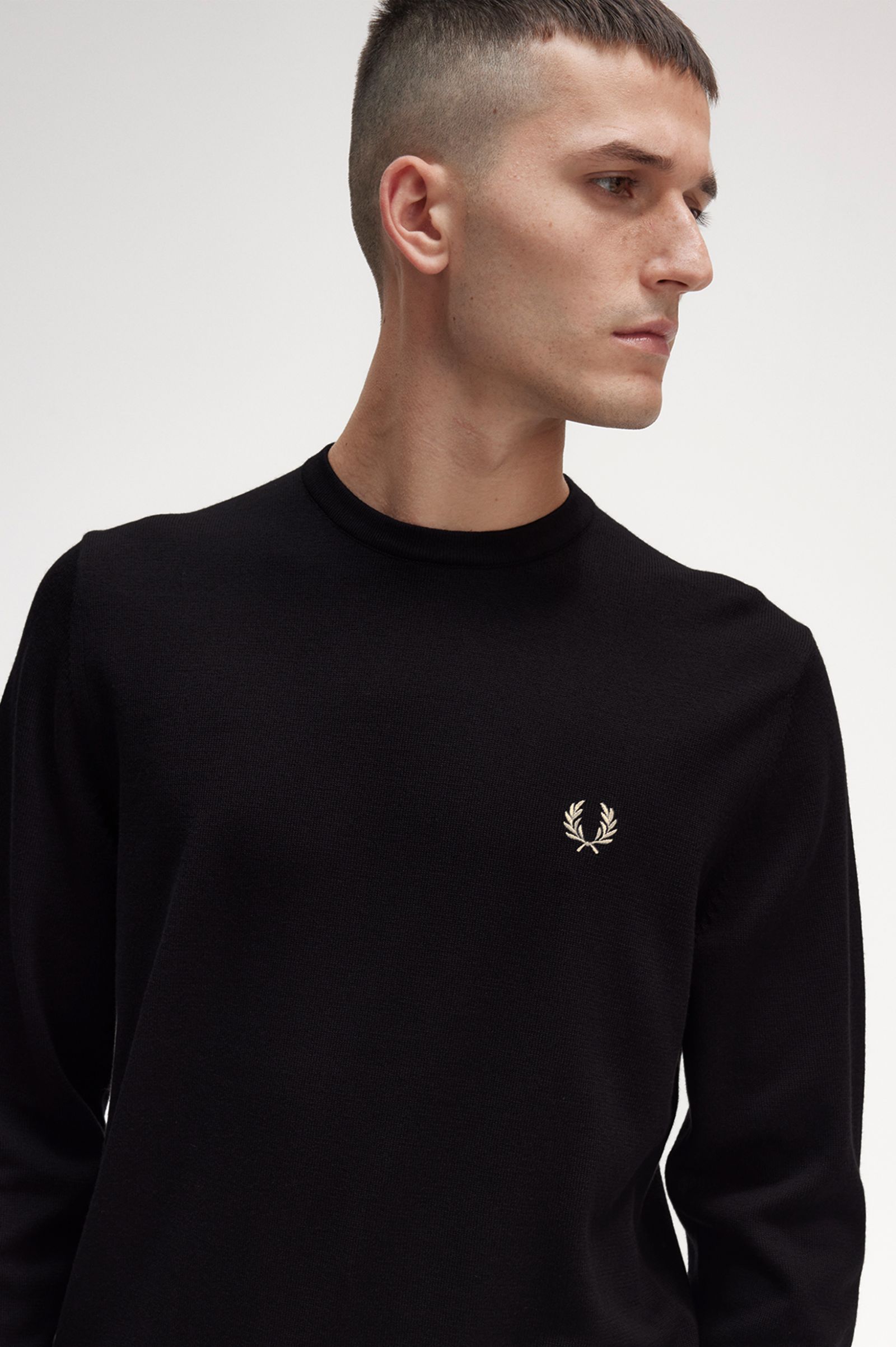 Classic Crew Neck Jumper Black 7038354