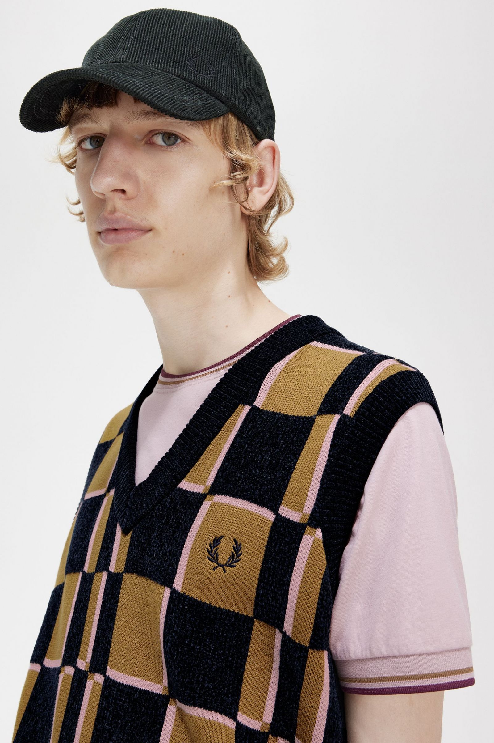 Glitch Chequerboard Tank Shaded Stone / Navy 7038336
