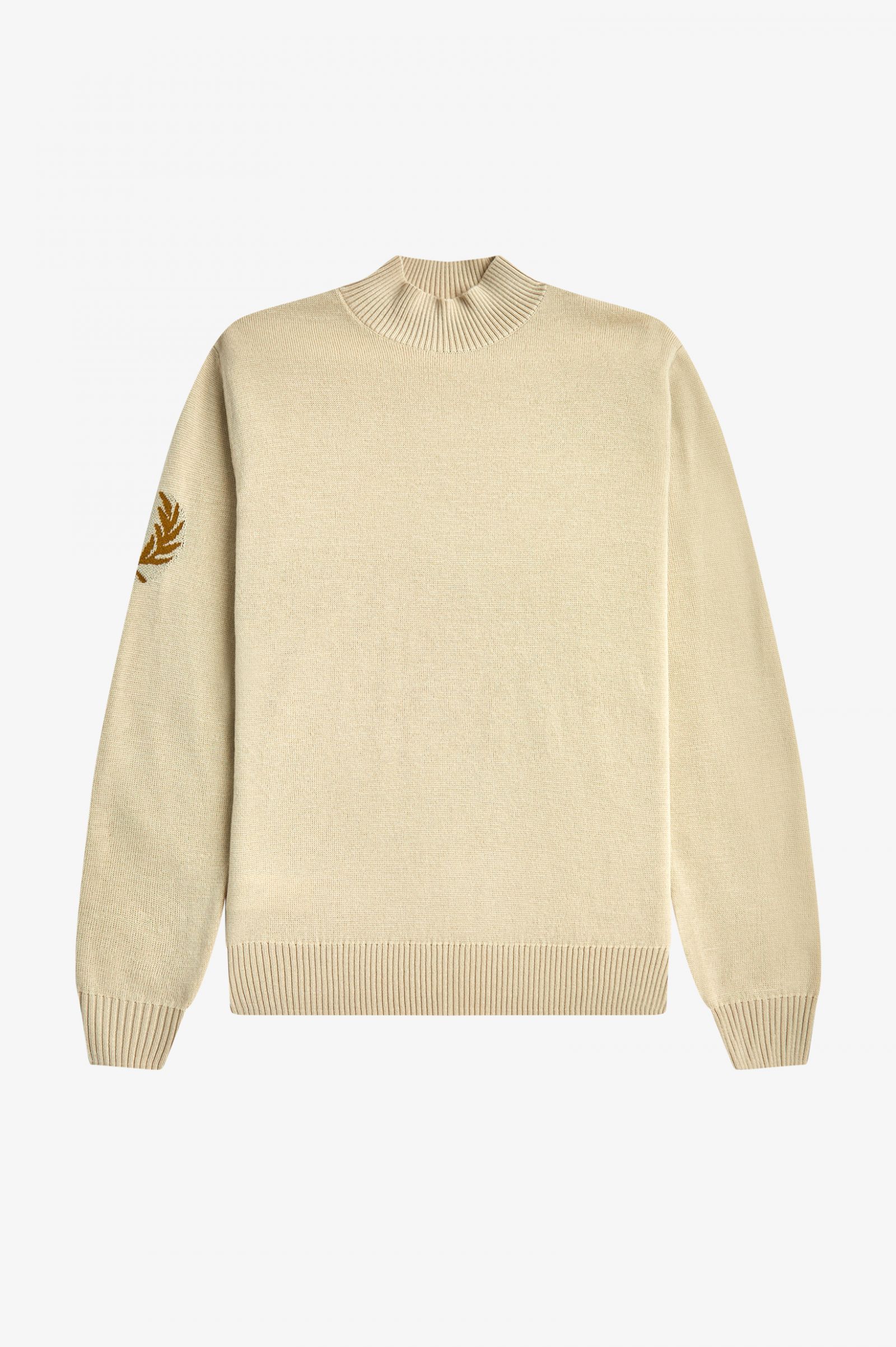 Laurel Wreath Mock Neck Jumper Oatmeal 7038357