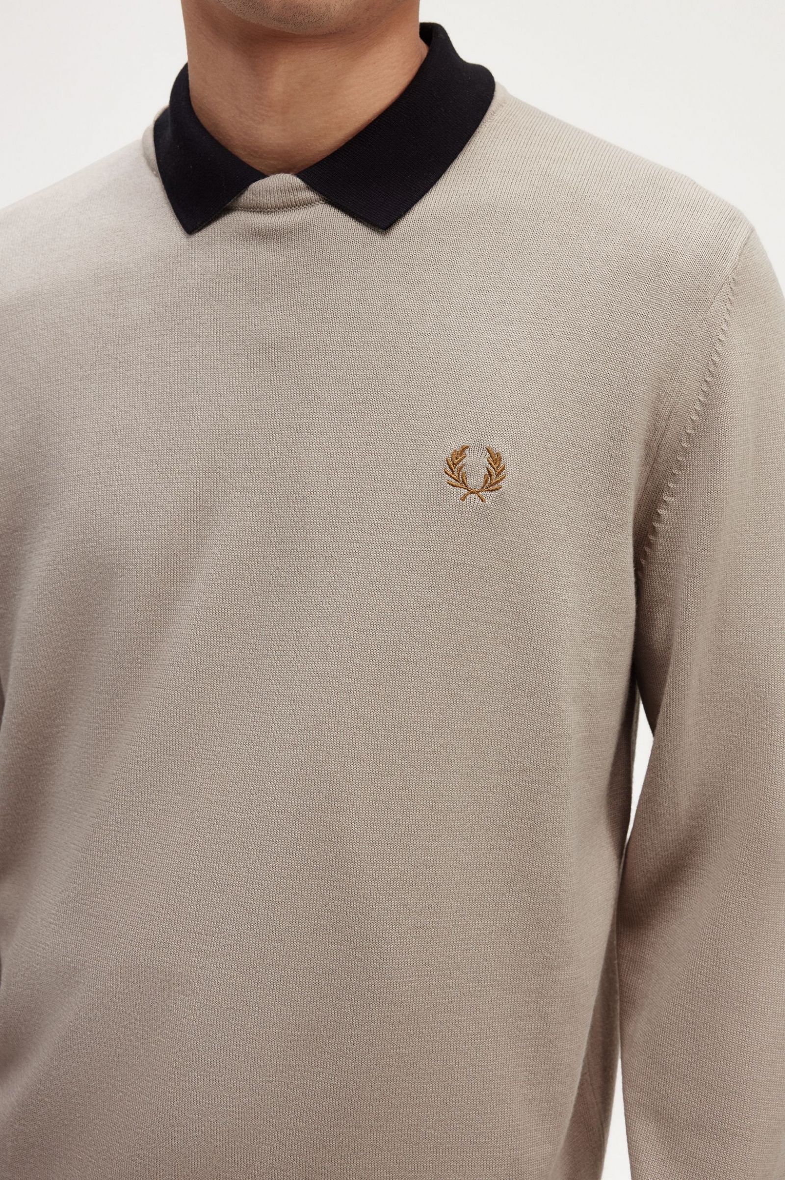 Classic Crew Neck Jumper Dark Oatmeal 7038330