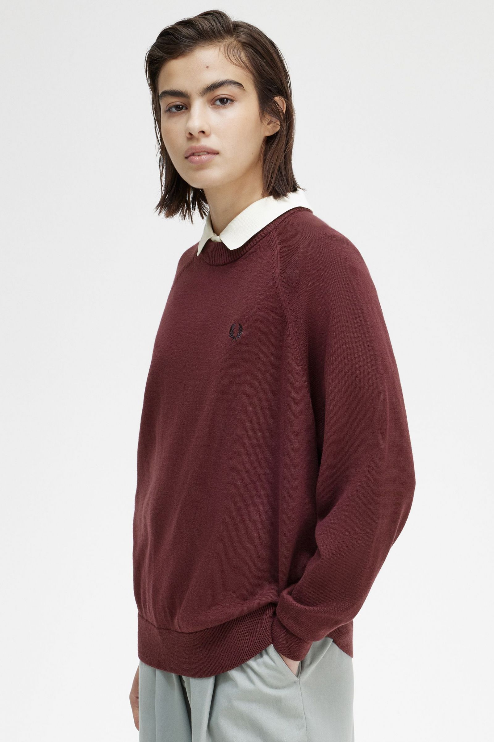 Crew Neck Jumper Oxblood 7039321