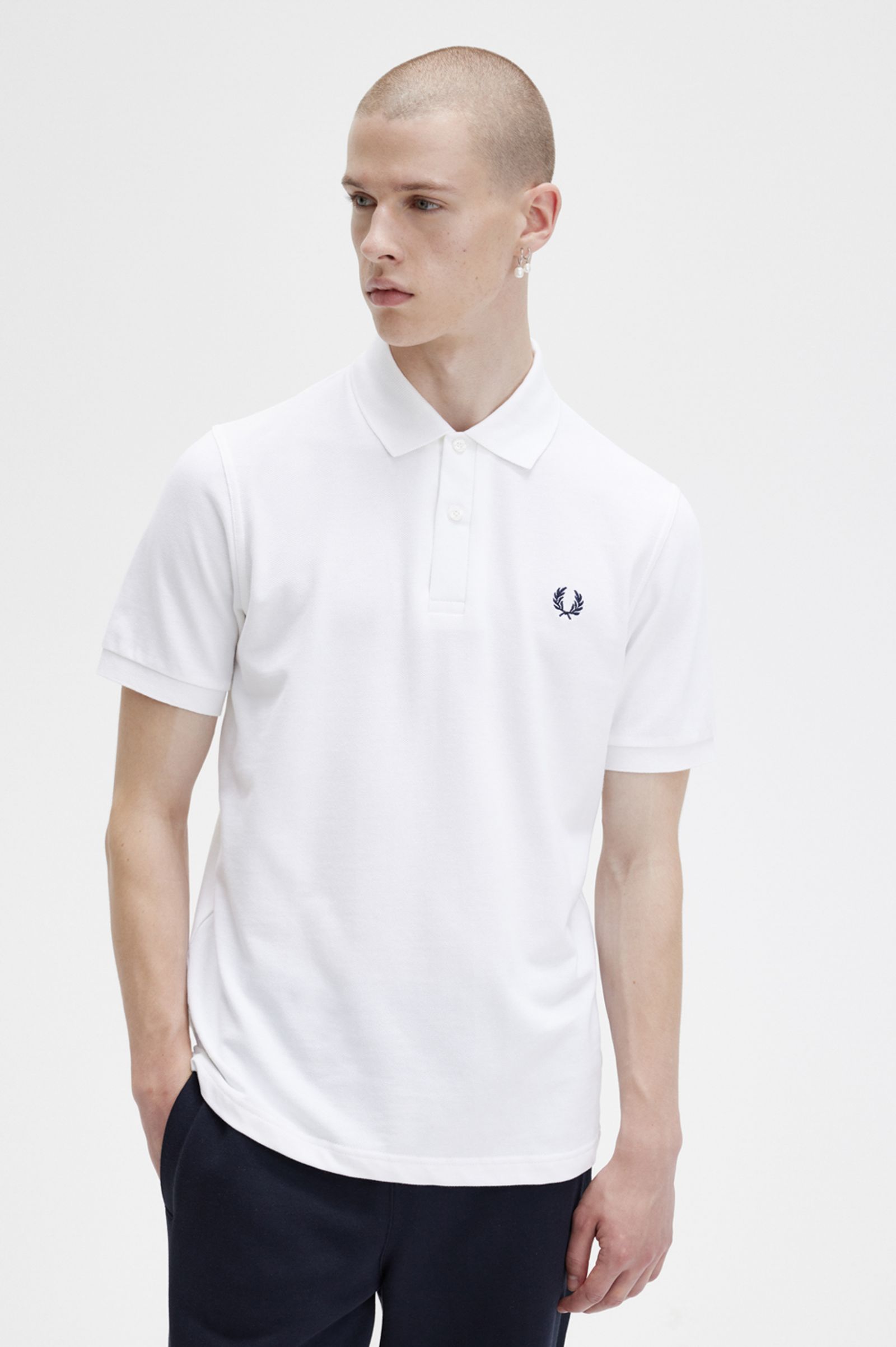The Fred Perry ShirtM3 White / Navy 7038108