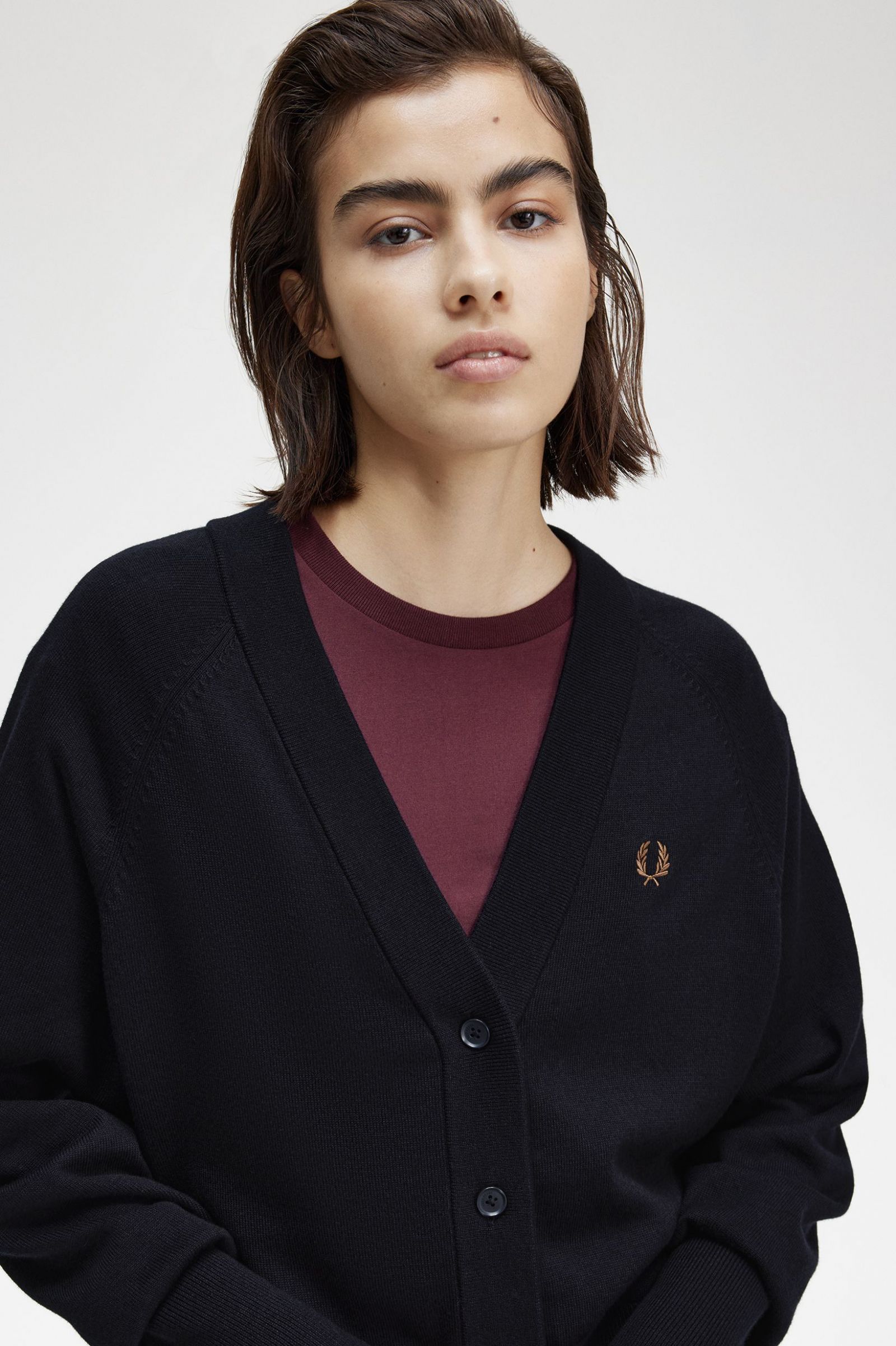 V-Neck Cardigan Navy 7039337