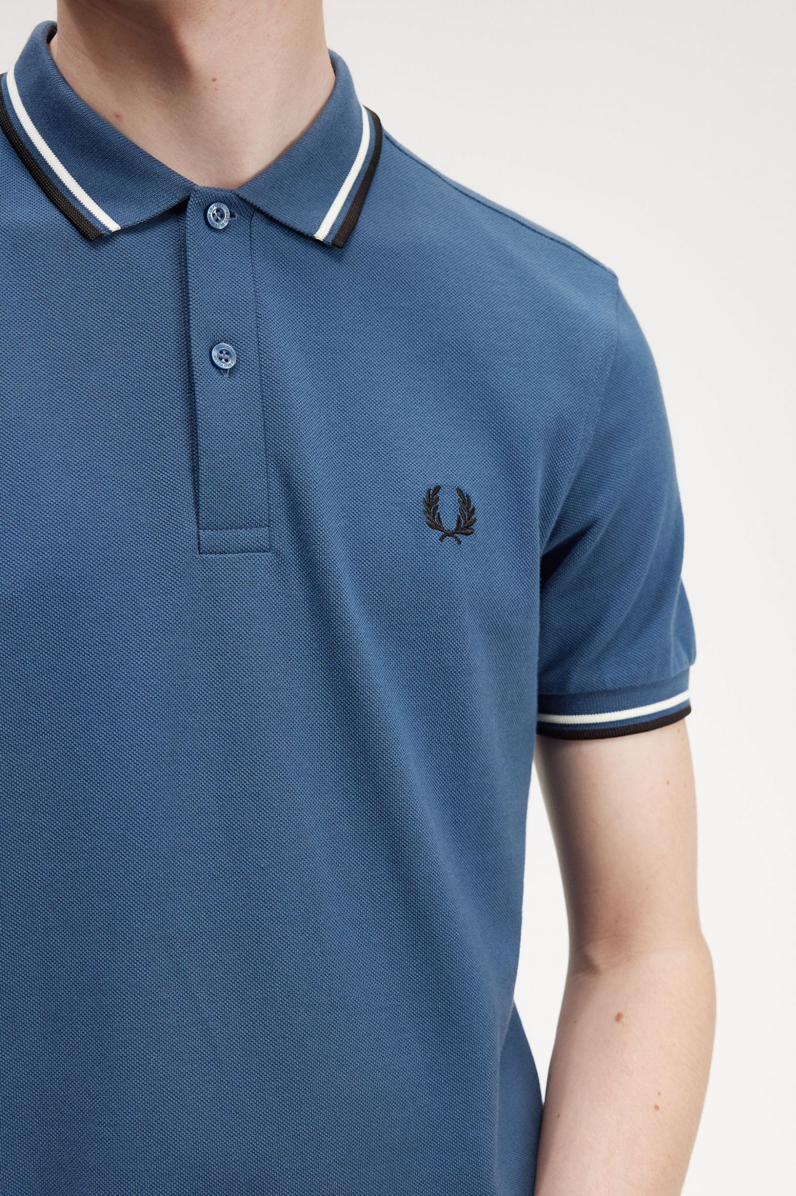 The Fred Perry ShirtM3600 Midnight Blue / Snow White / Black 7039025