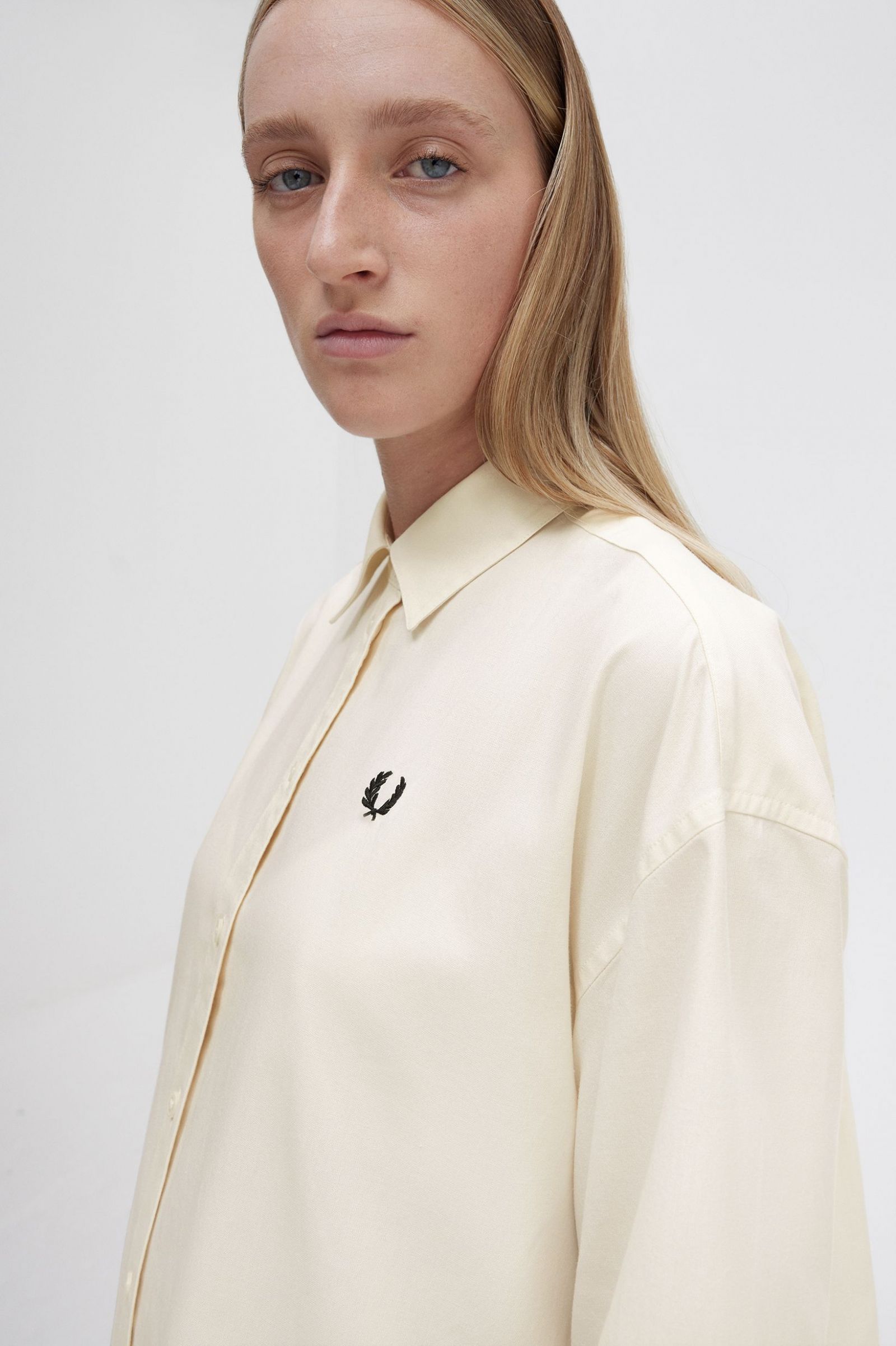 Split Detail Shirt Dress Ecru 7039286