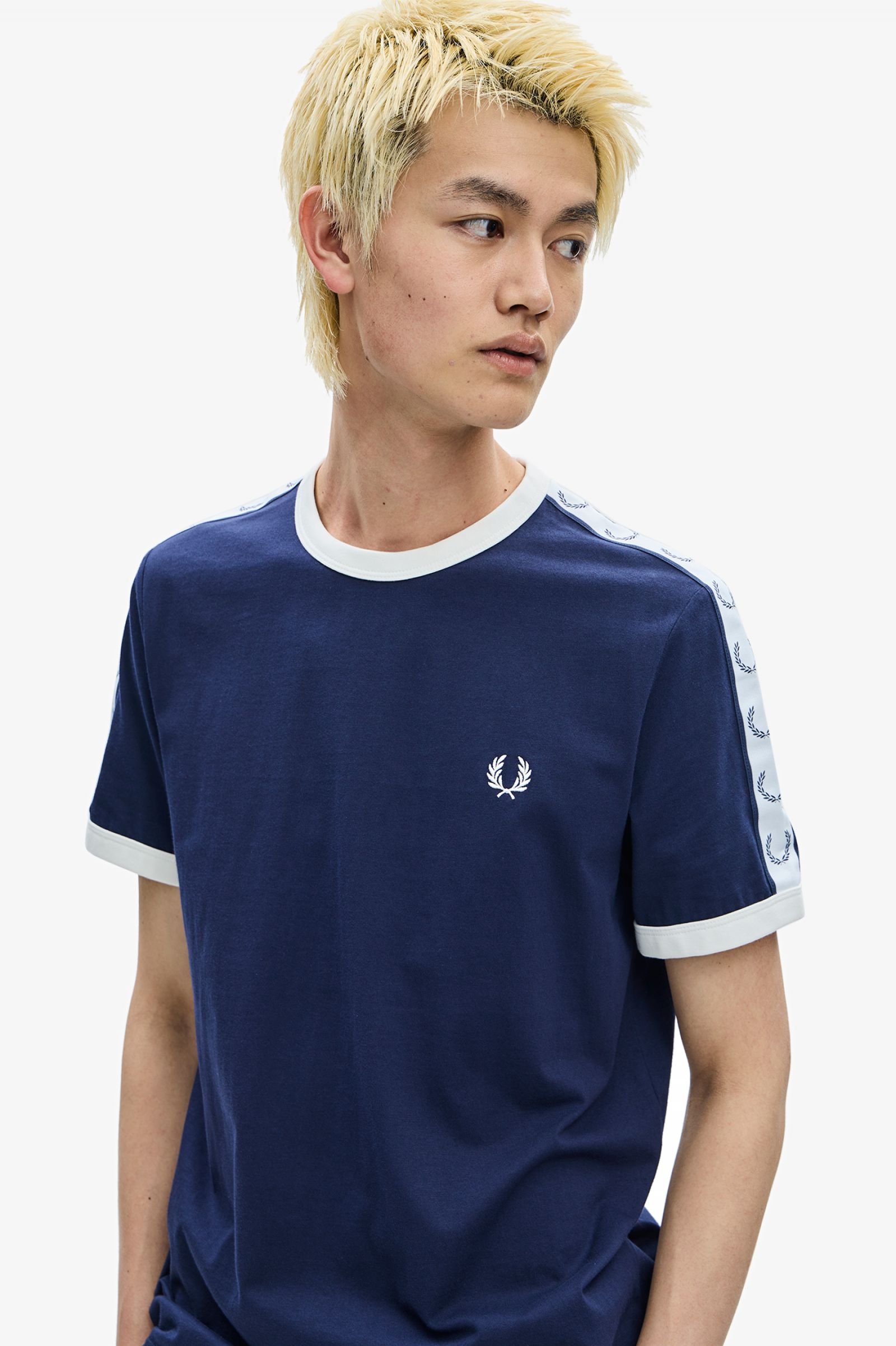 Taped Ringer T-Shirt Carbon Blue 7038956