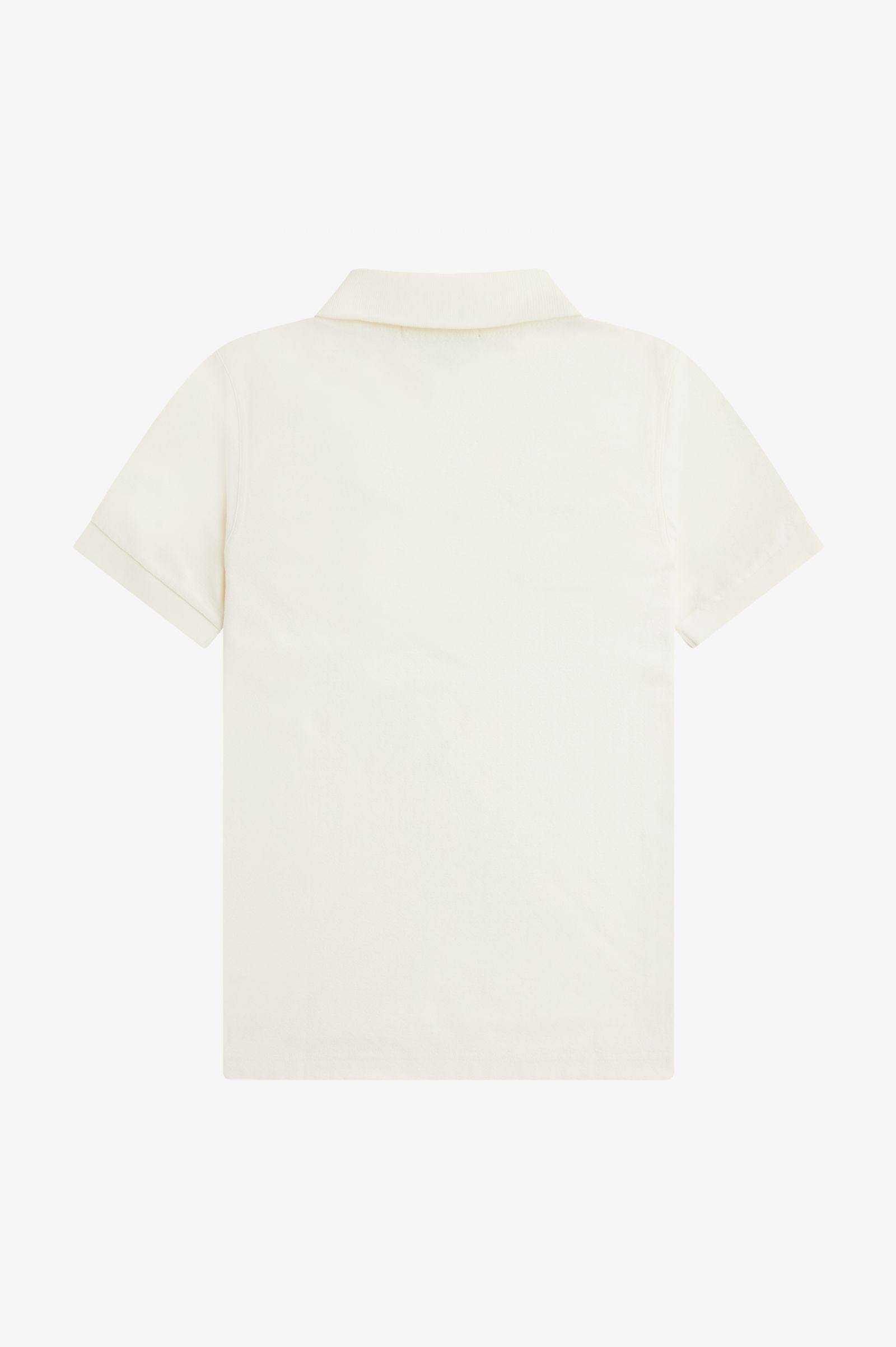 Textured Zip Neck Polo Shirt Ecru 7038565
