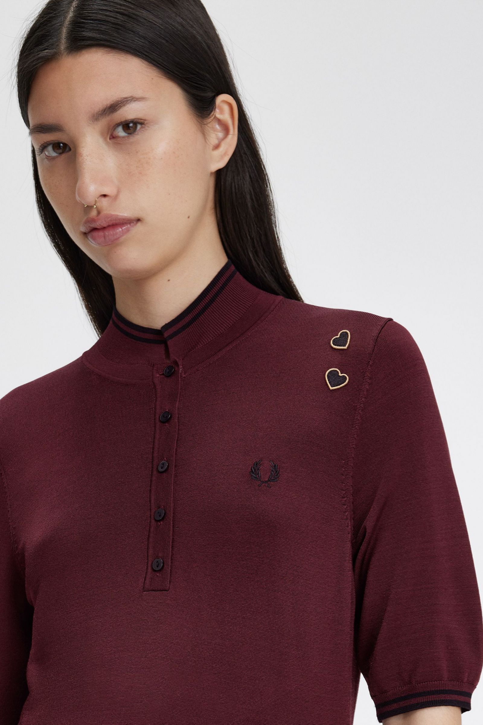 Amy Winehouse FoundationKnitted Shirt Oxblood 7039234