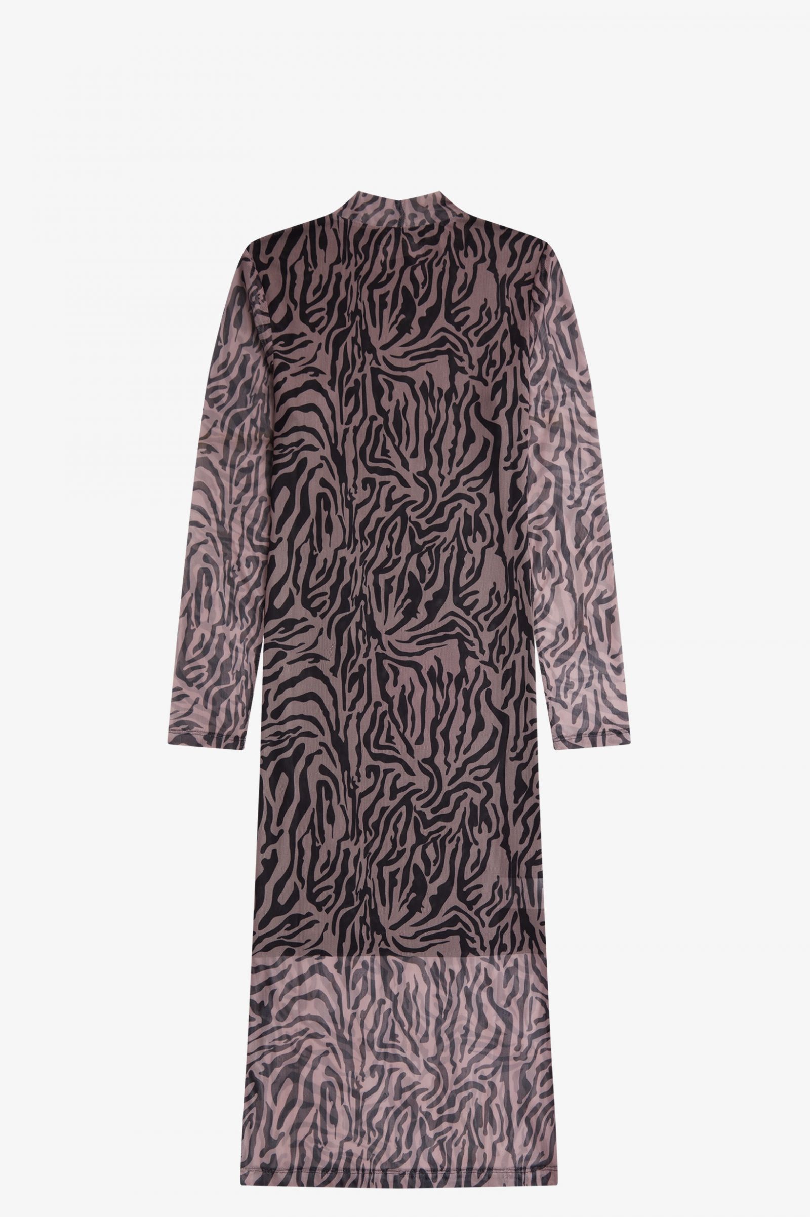 Amy Winehouse FoundationZebra Print Mesh Dress Dusty Rose Pink 7039370