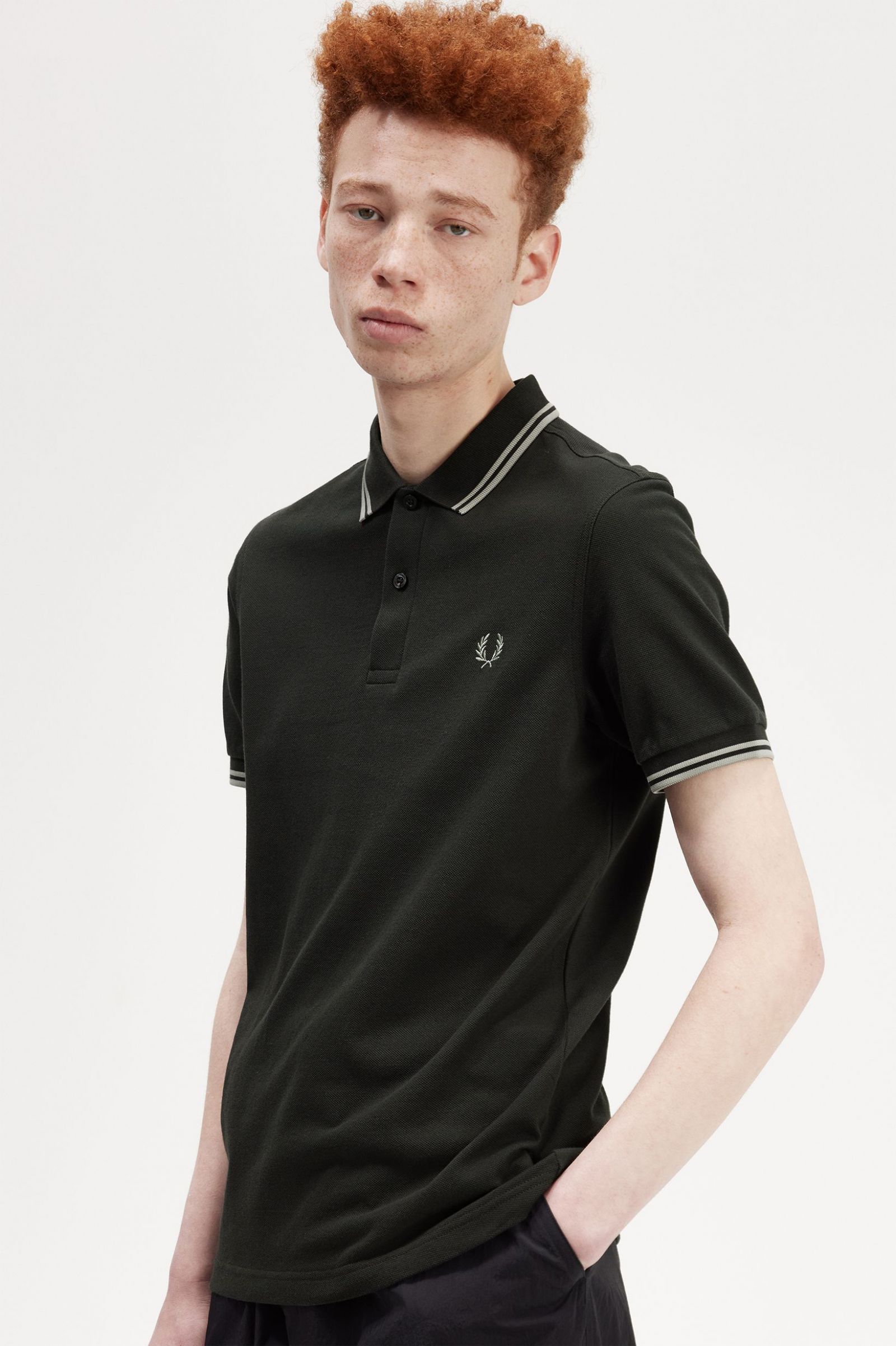The Fred Perry ShirtM3600 Night Green / Seagrass / Seagrass 7039005
