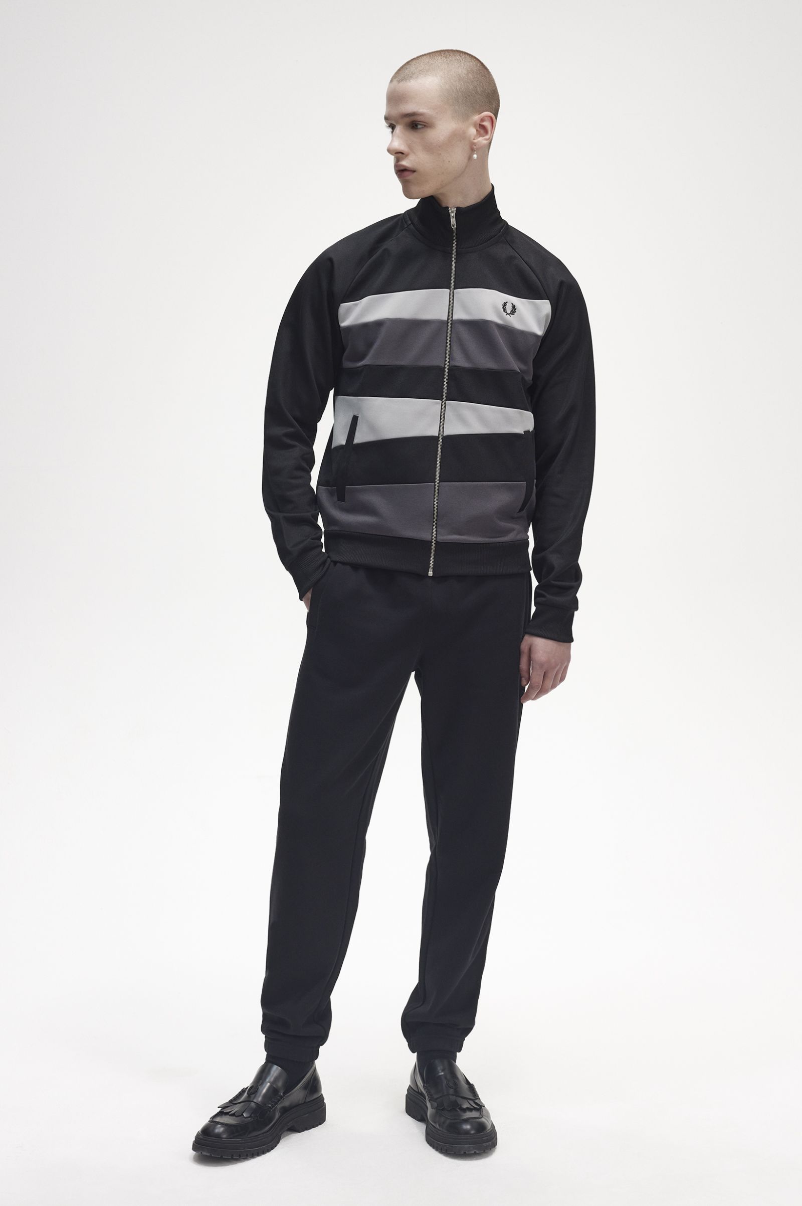 ReissuesContrast Panel Track Jacket Black 7037884