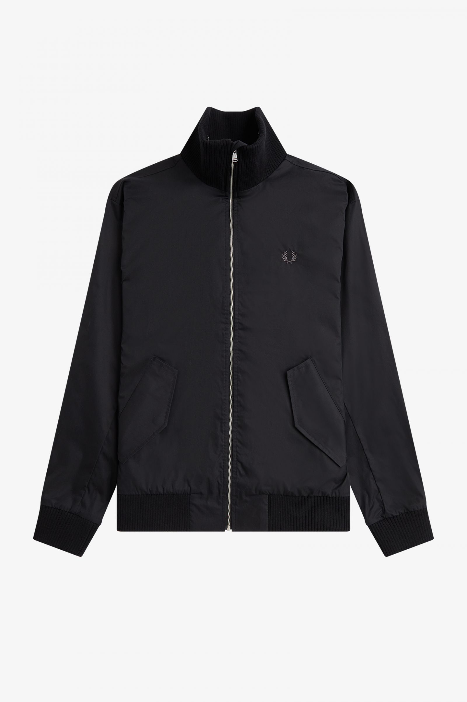 Knitted Rib Tennis Bomber Black 7038653