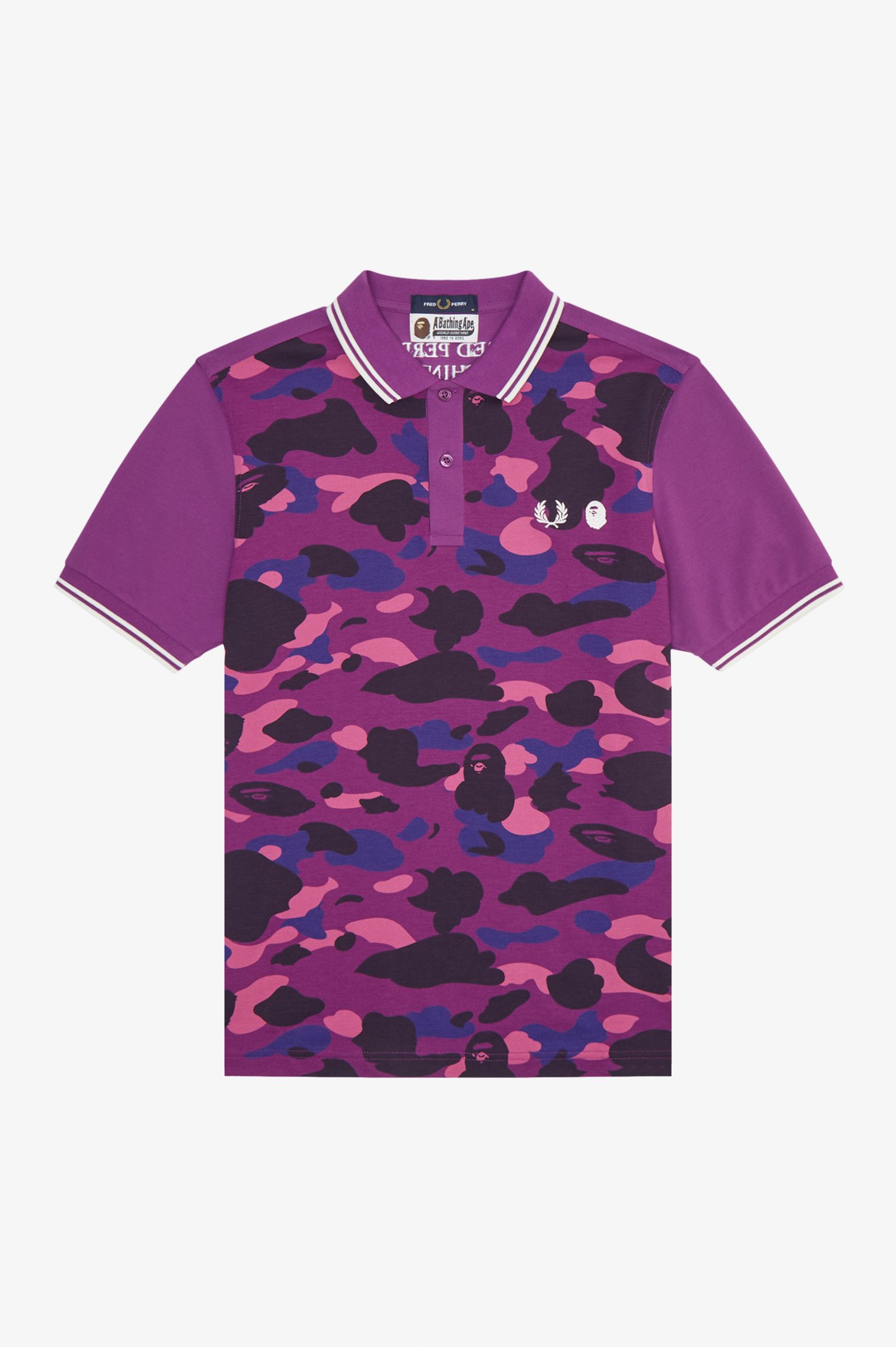 A Bathing Ape?Camouflage Fred Perry Shirt Black 7038237