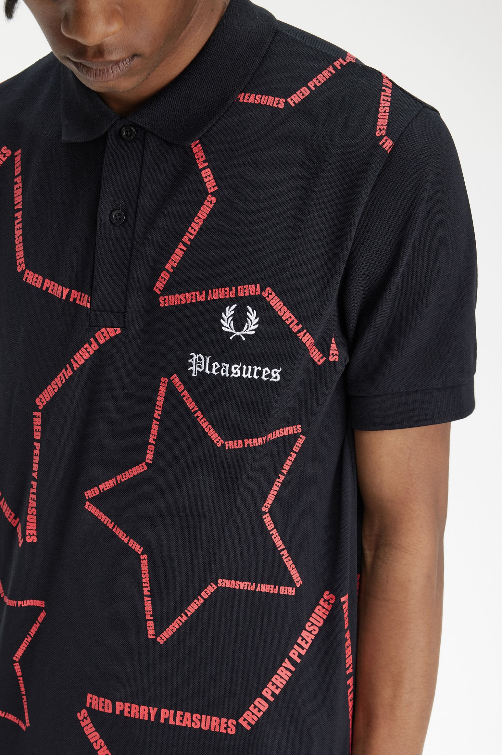 PleasuresStar Fred Perry Shirt Black 7039159