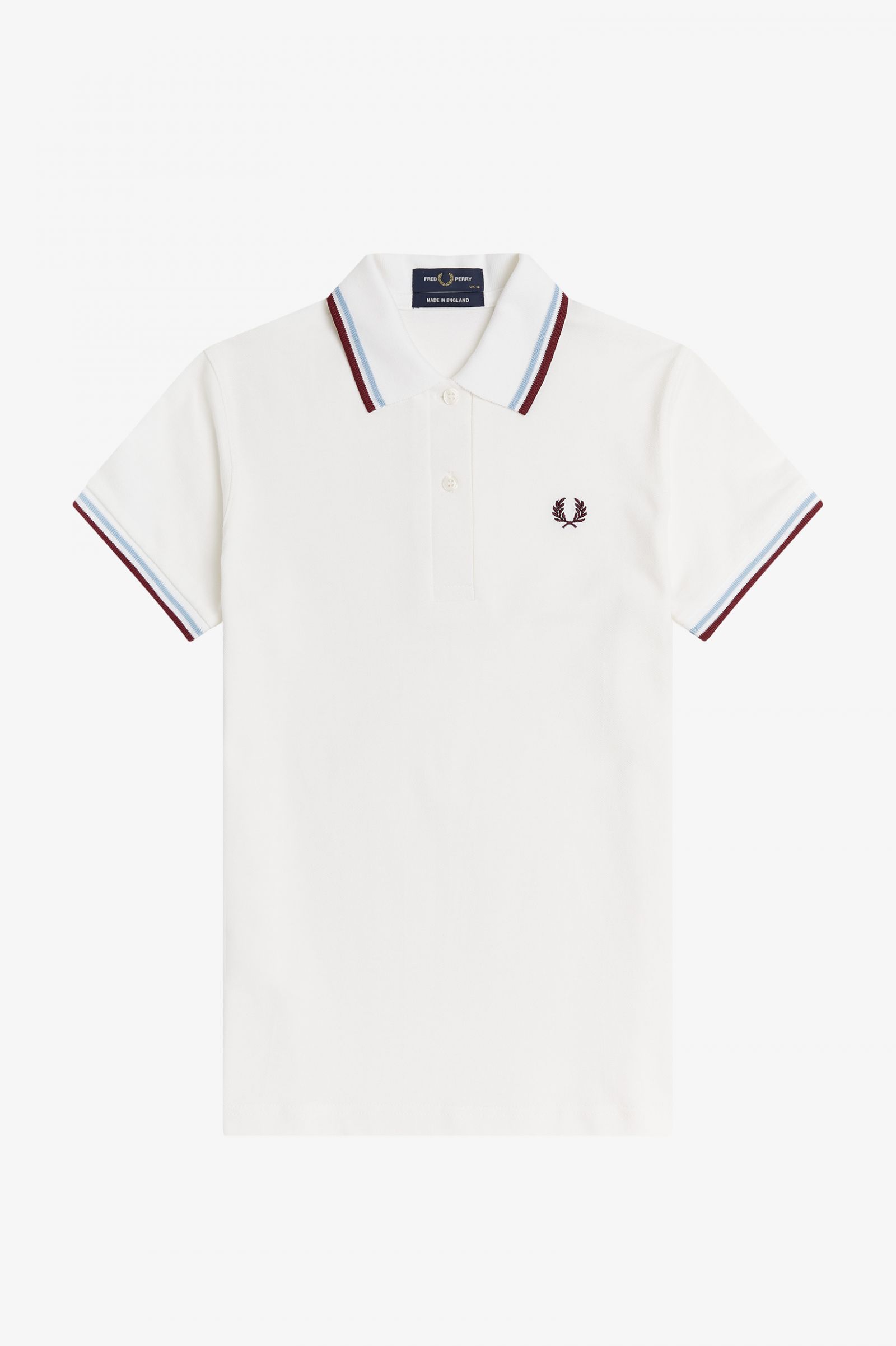 The Fred Perry ShirtG12 White / Ice / Maroon 7039454