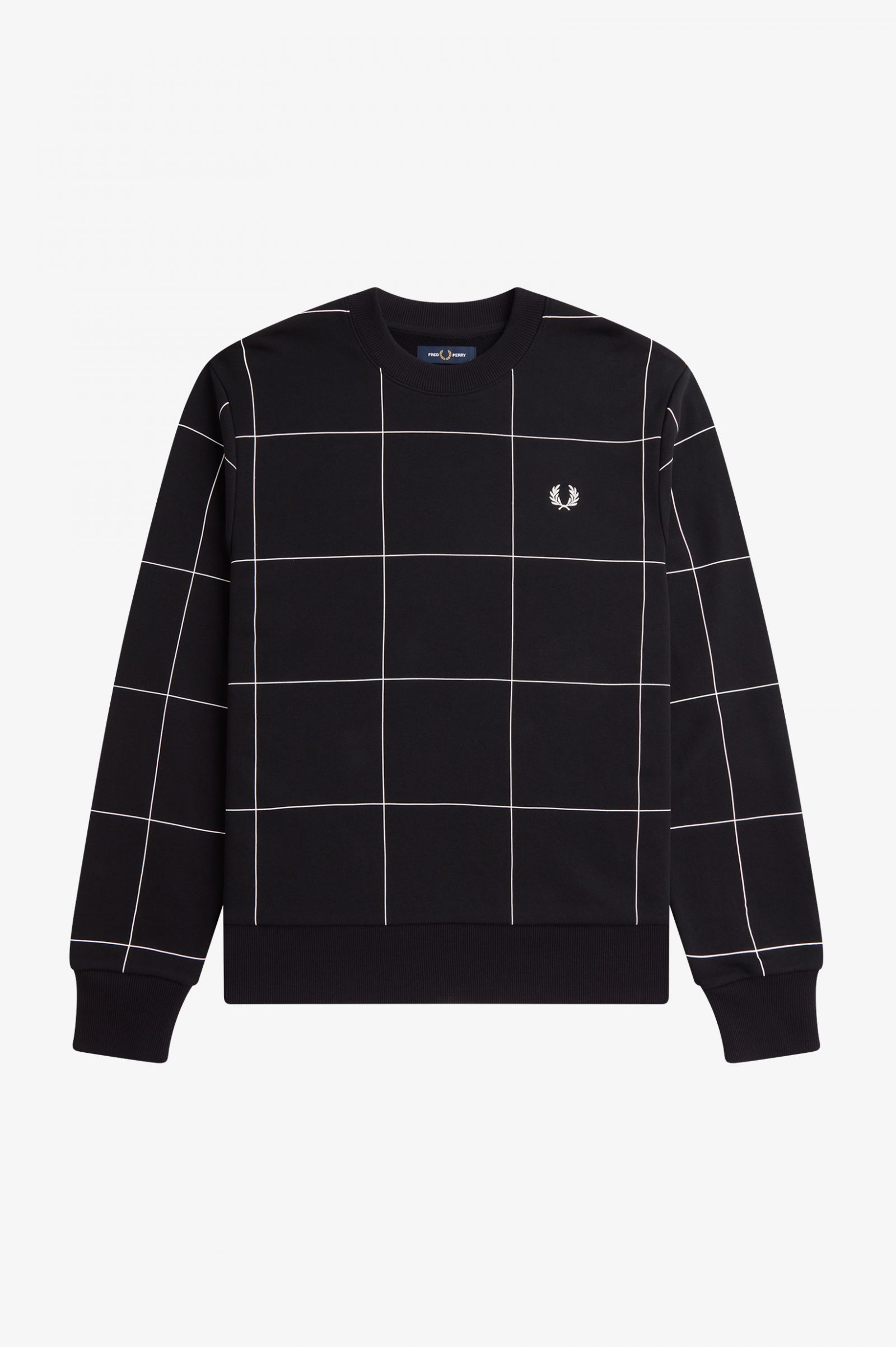 Grid Detail Sweatshirt Black 7038854