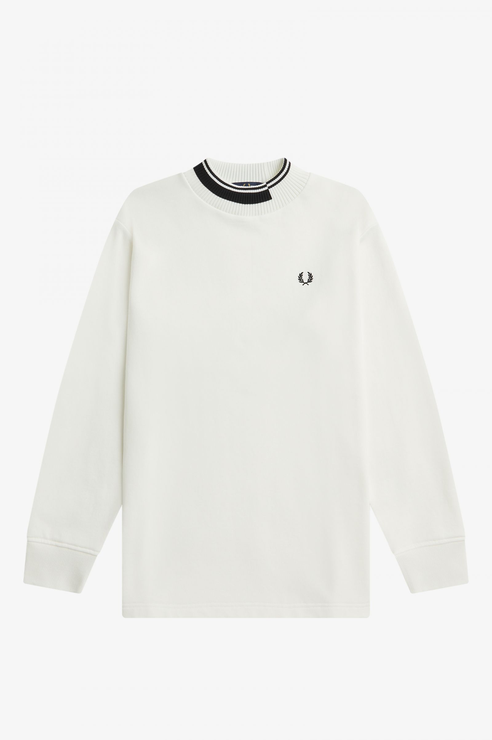 Tipped Trim Sweatshirt Snow White 7039419