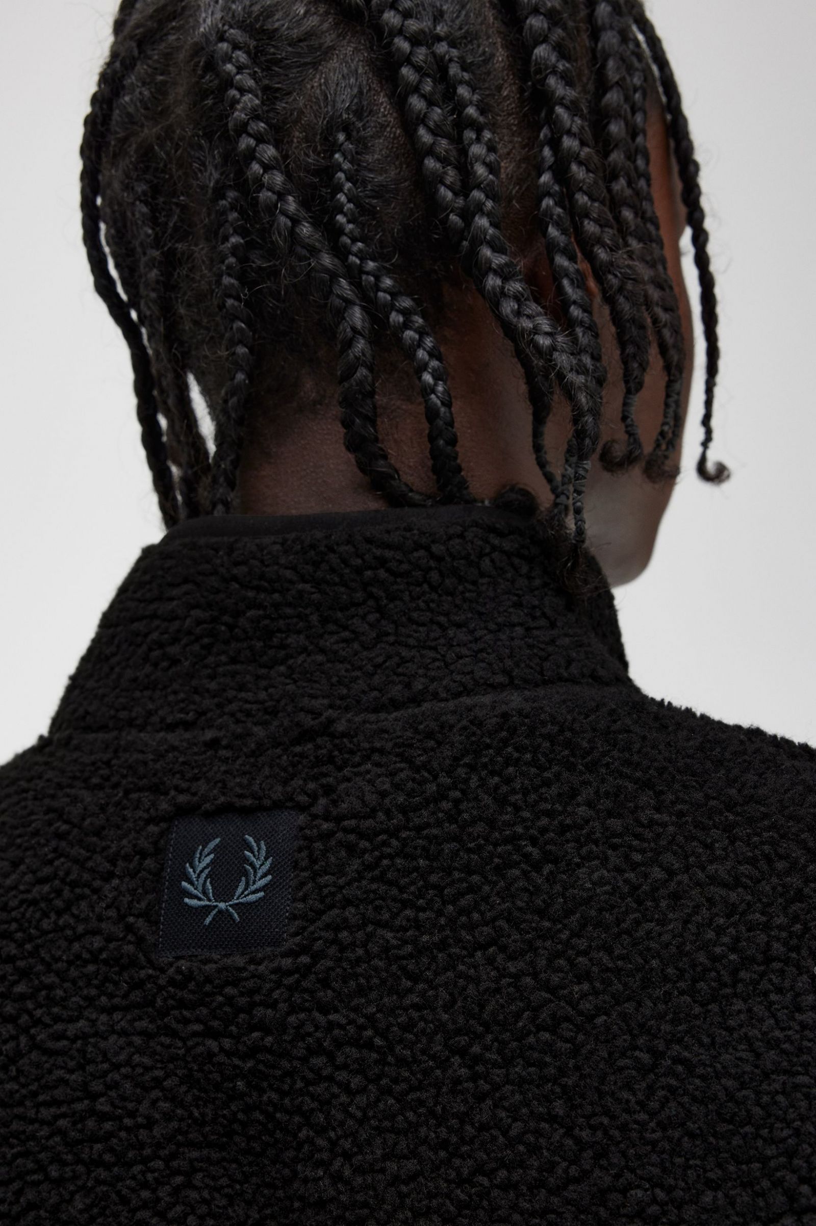 Zip Through Borg Fleece Black 7038394