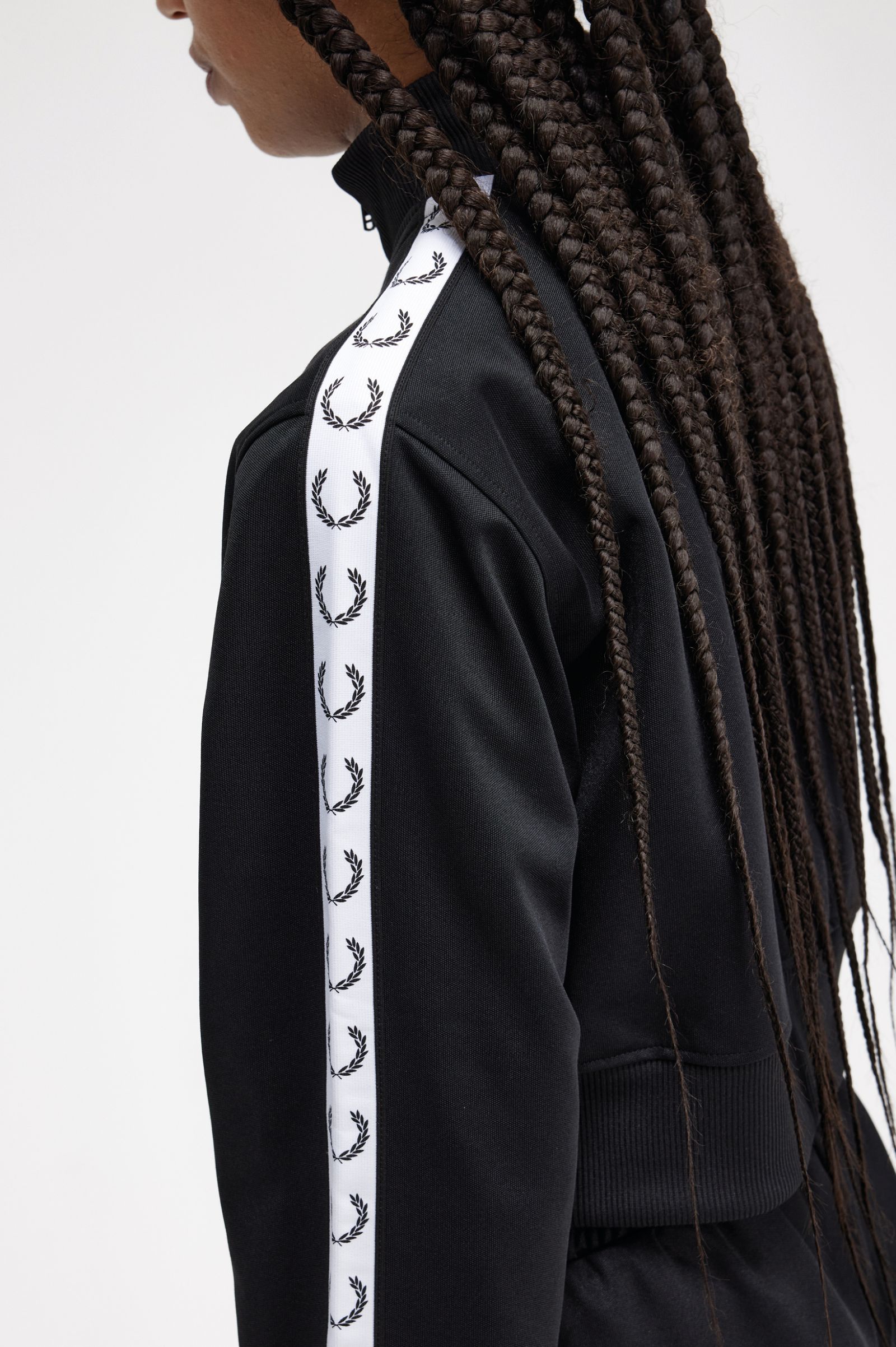 Cropped Taped Track Jacket Black 7039274