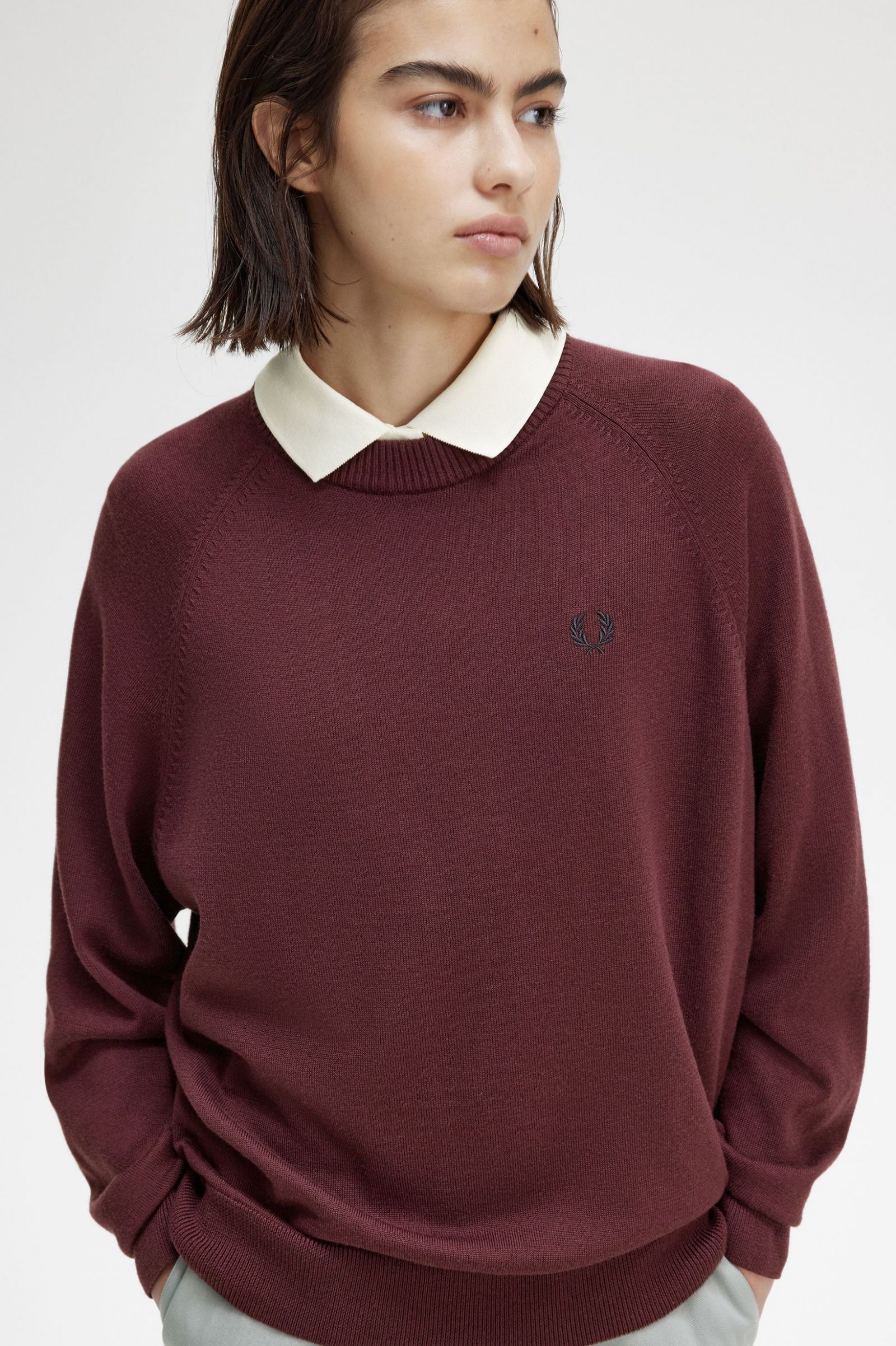 Crew Neck Jumper Oxblood 7039321