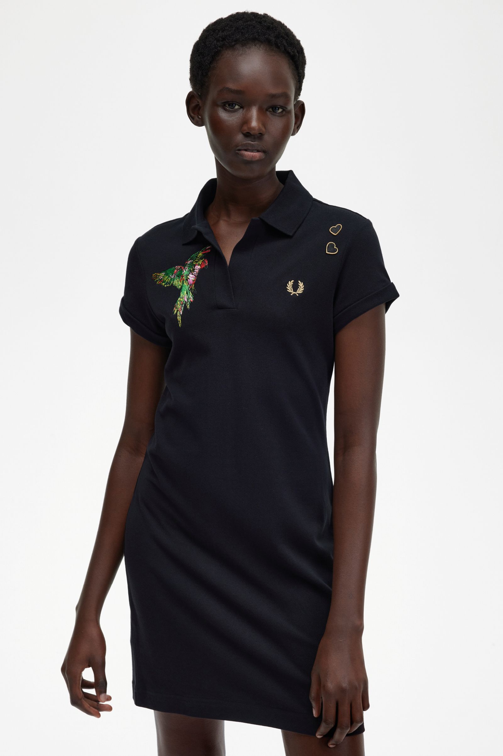 Amy Winehouse FoundationEmbroidered Piqué Dress Black 7037920