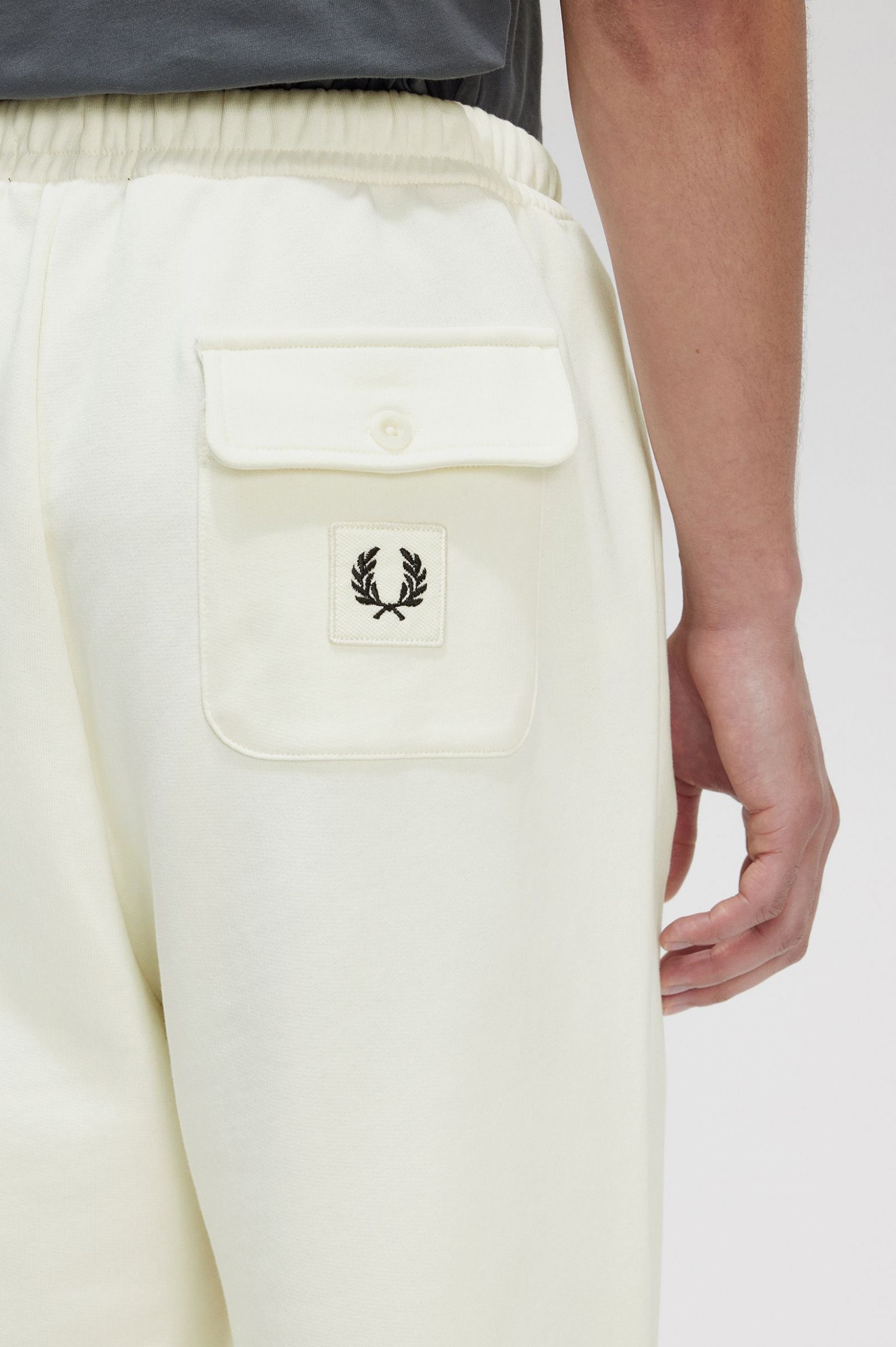 Badge Detail Track Pants Ecru 7039142