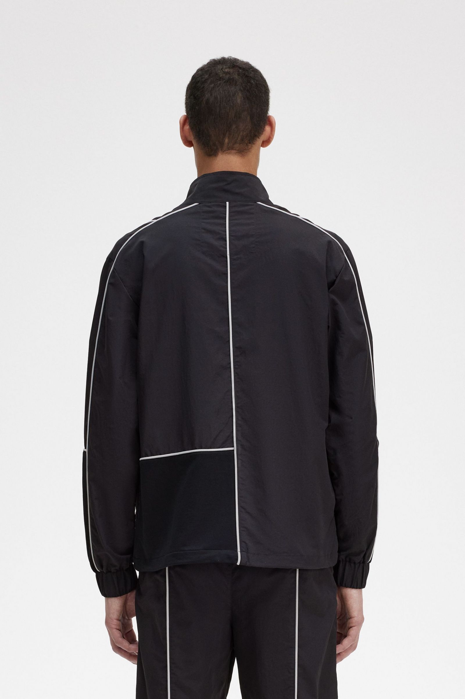 Piped Shell Jacket Black 7038291
