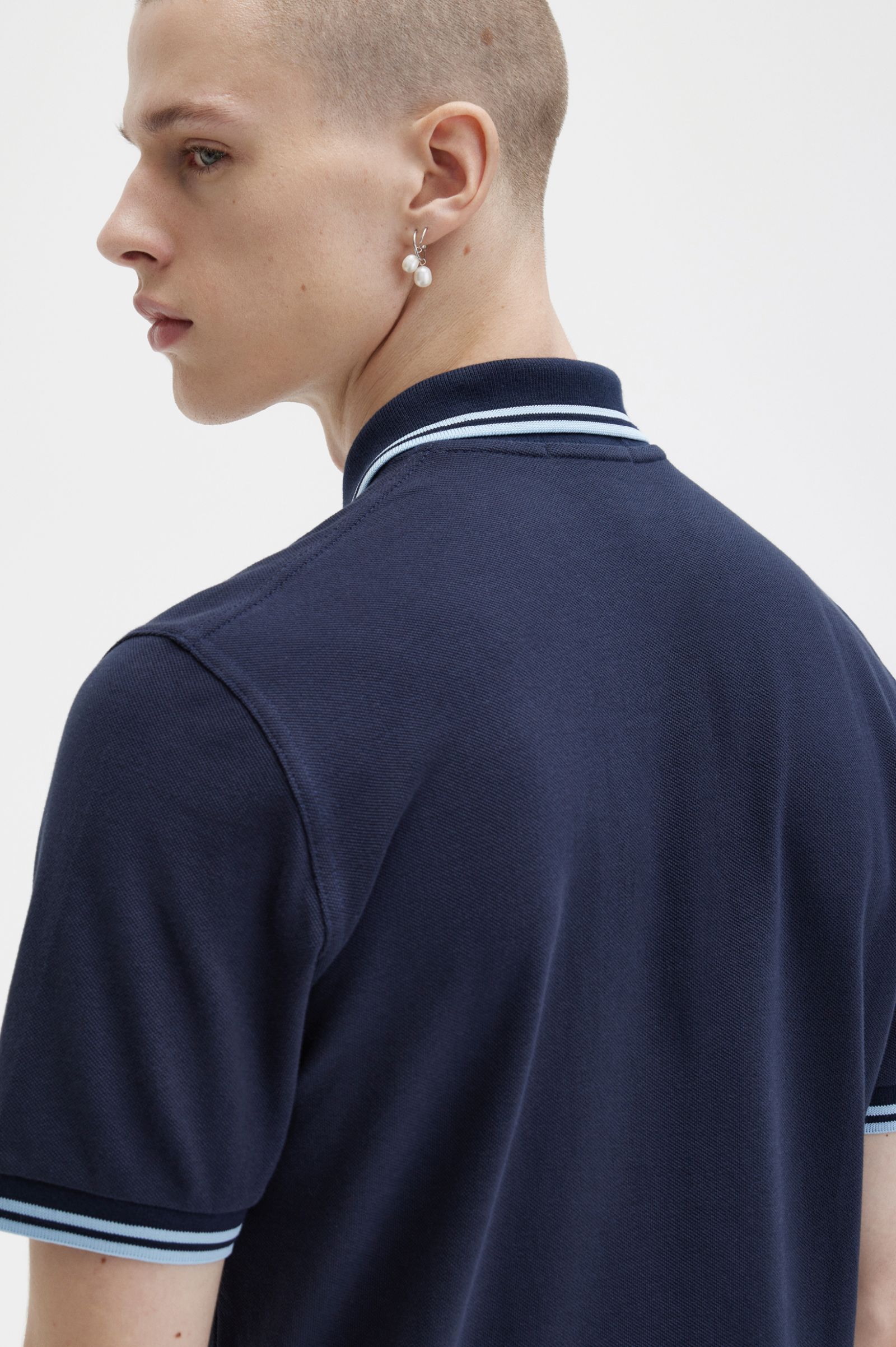 The Fred Perry ShirtM12 Navy / Ice / Ice 7038113
