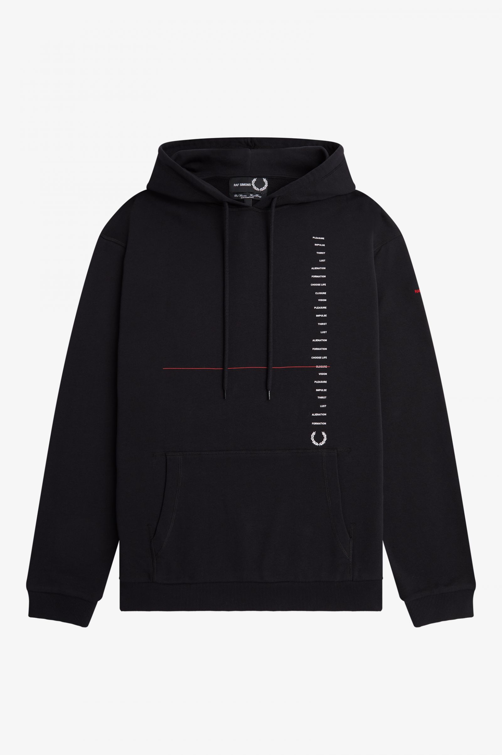 Raf SimonsPrinted Hooded Sweatshirt Black 7038637